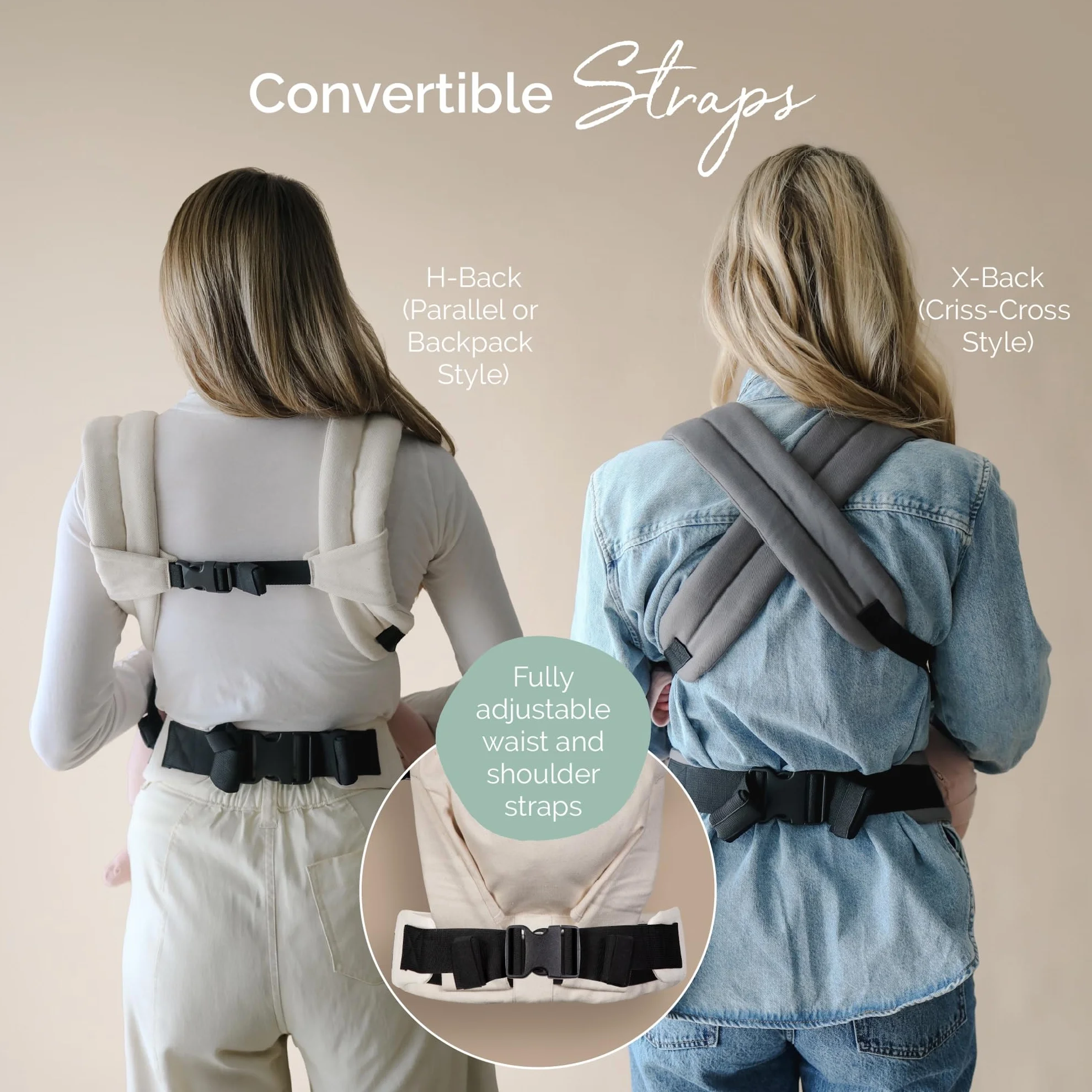 Boba Auri Marsupio Neonato - 100% Cotone Premium, 3 Posizioni Ergonomiche (Fronte Mamma/Fronte Mondo/Schiena), Posizione a "M" con Seduta Regolabile (3,2-20 kg)