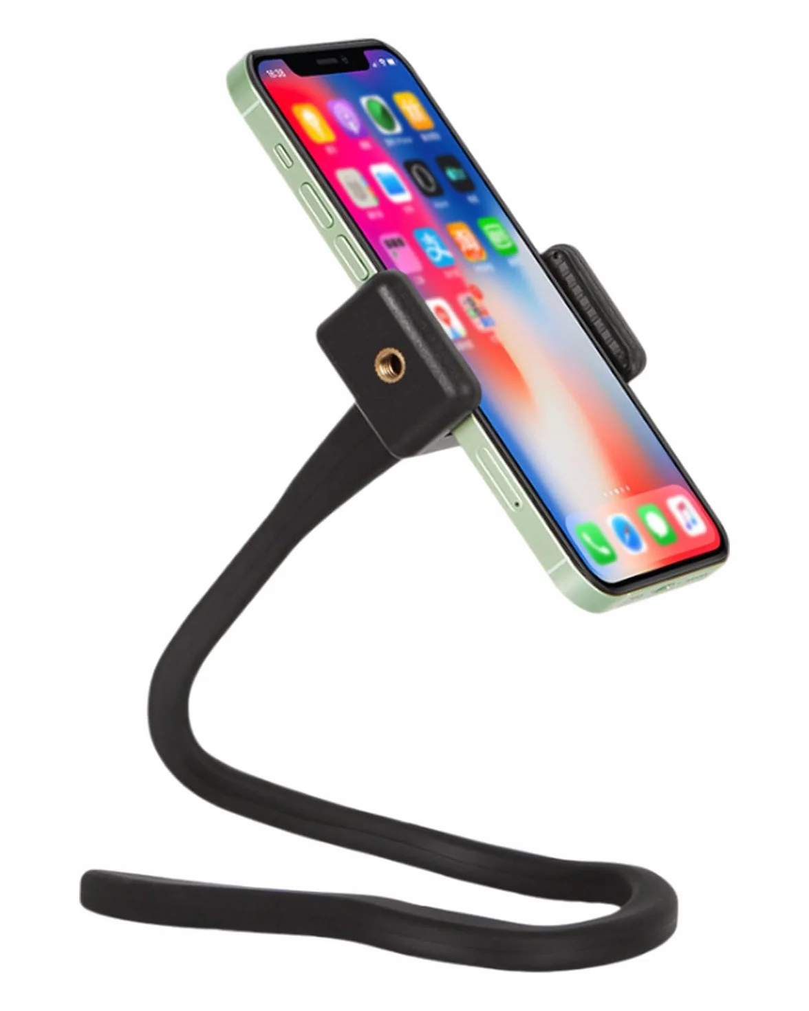 Supporto Cellulare per Passeggino, Flessibile Porta Cellulare per Passeggino con Impugnatura per Braccio Antiscivolo Lega Morbida Morsetto per Telefono per Passeggino Scrivania