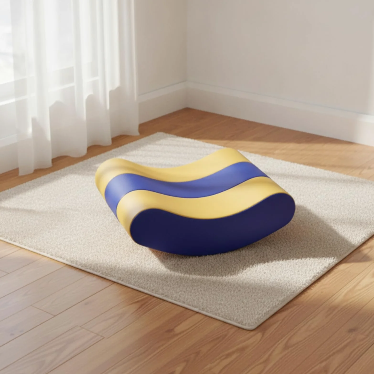 kowaku Barca a Dondolo Sicuro Dondolo Morbido con Base Curva Stabile Giocattolo per Bambini, Neonati, Asilo Nido