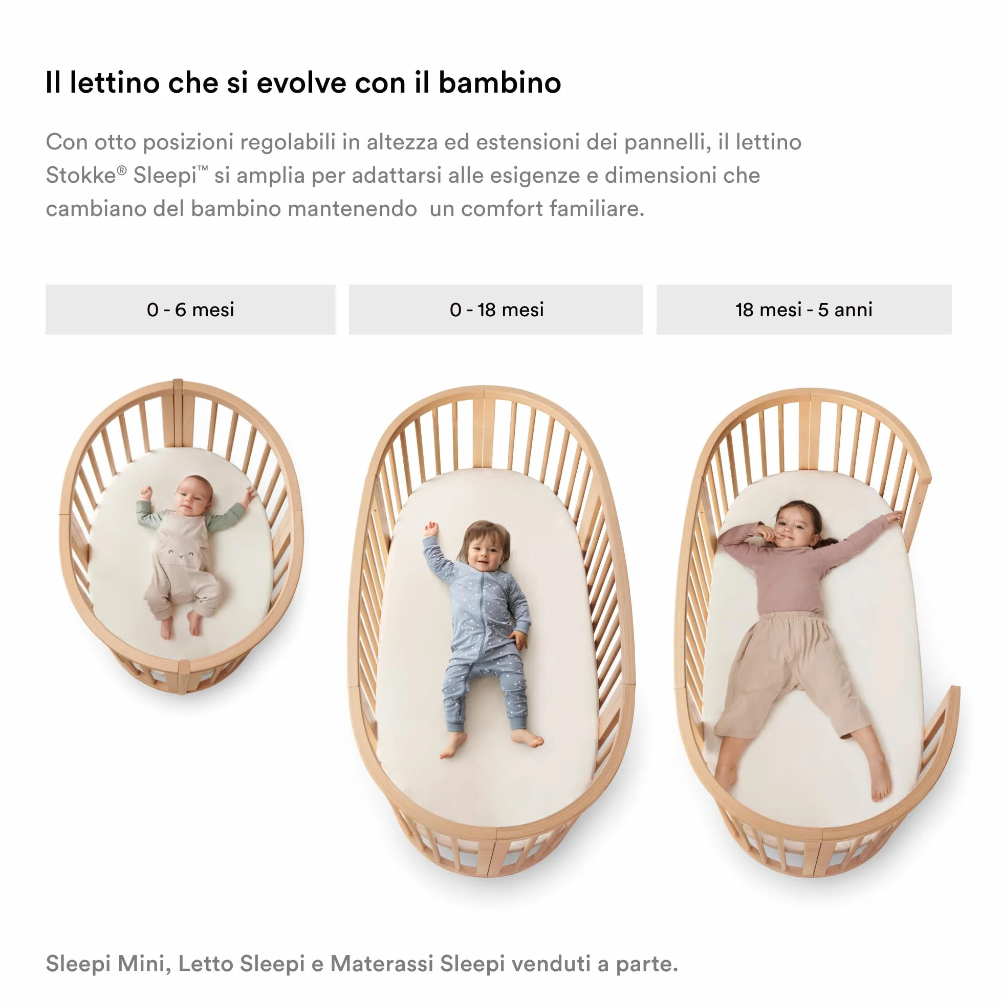 Stokke Lenzuolo sotto Sleepi, Fans Grey - Morbide lenzuola per sogni dolcissimi - Per i letti Sleepi - 100% morbido percalle di cotone - Lavabile
