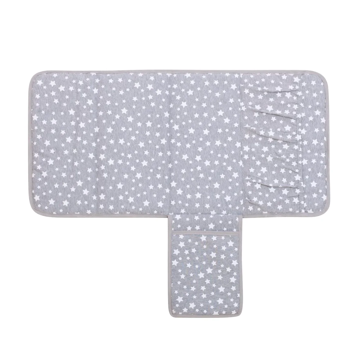 JYOKO KIDS Lenzuola Materassino fasciatoio portatile impermeabile, fasciatoio imbottito pieghevole (White Star)