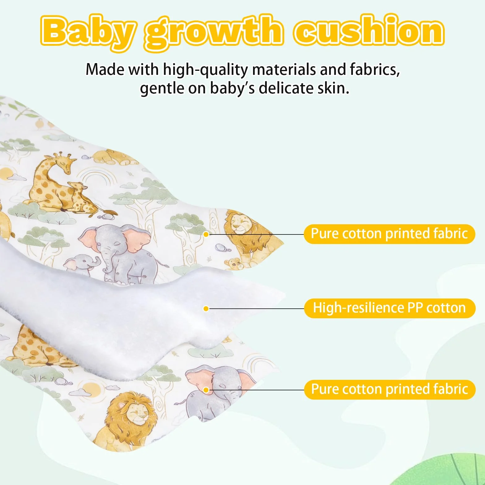 Cuscini per Seggiolone Stokke Tripp Trapp, 2 Pezzi Antiscivolo Cuscino per Seggiolone Pappa Impermeabile Cuscino Sedia Bambini Modelli Animali Cotone PP ad Alta Resilienza