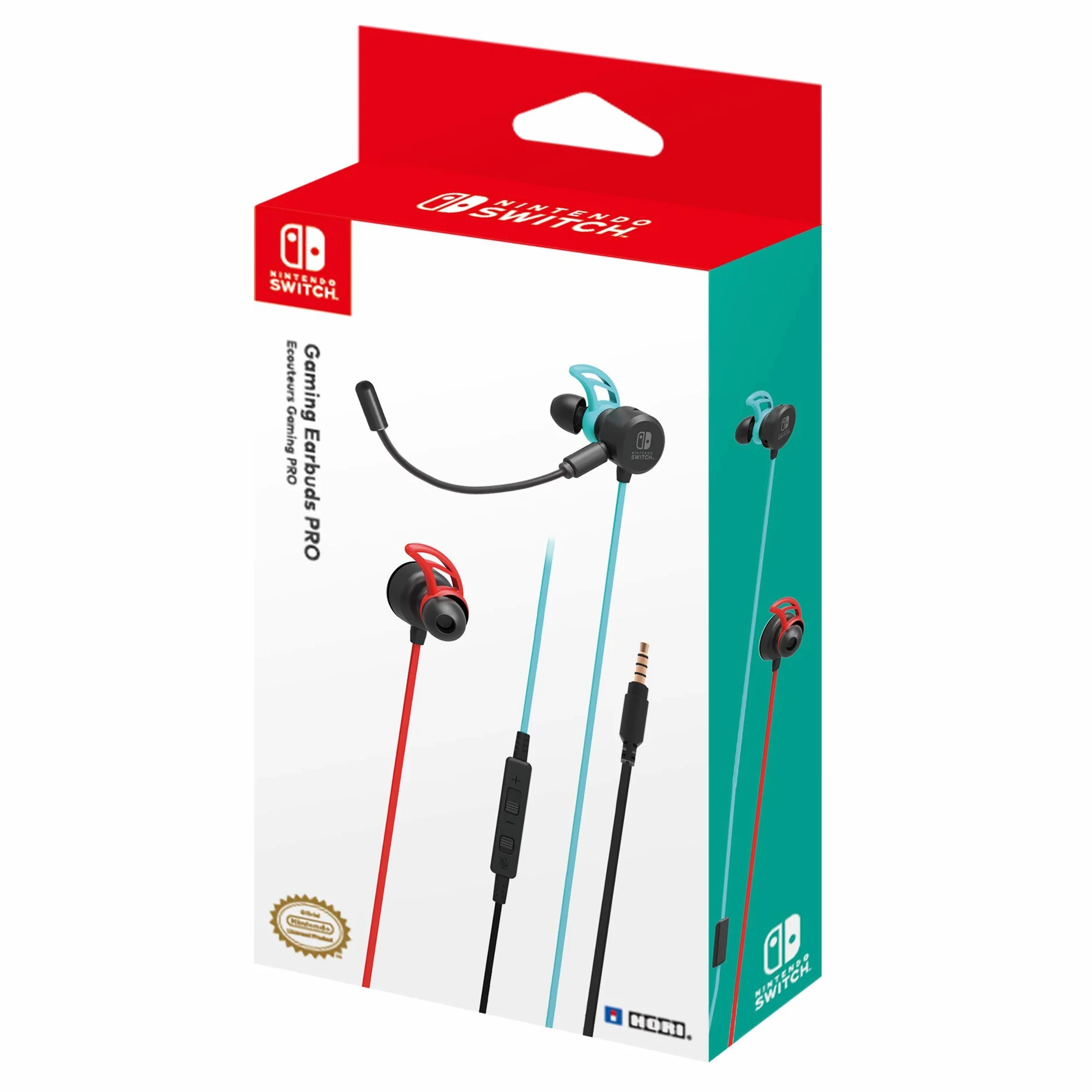 Hori Auricolari da Gioco In-Ear con Microfono E Adattatore per la Chat Vocale - Ufficiale Nintendo - Nintendo Switch