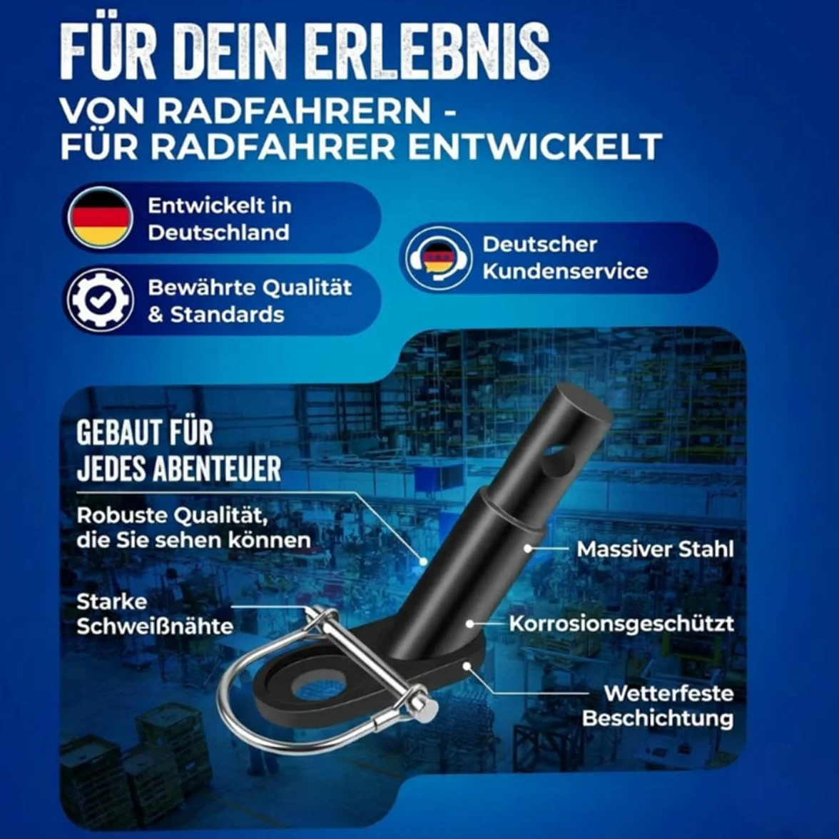Frizione per rimorchio per bicicletta elettrica e bicicletta, compatibile con Thule, Qeridoo, Croozer, Hamax, gancio di traino, accessori per bicicletta