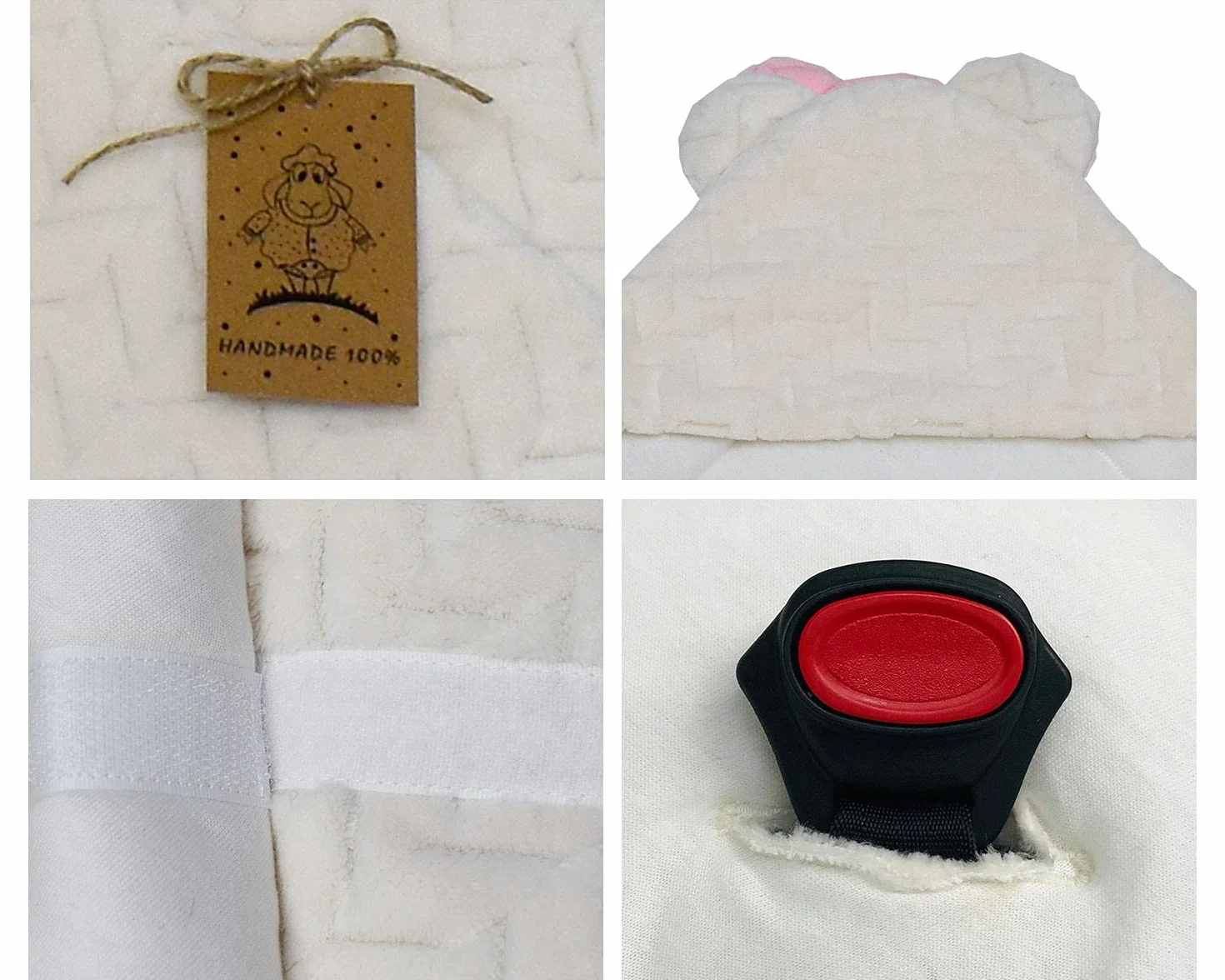 Bo Copertina per ovetto, passeggini e seggiolini per bambini, coperta per neonati, dimensioni ideali 80 x 80 cm, con cappuccio e chiusura a strappo, per inverno ed estate