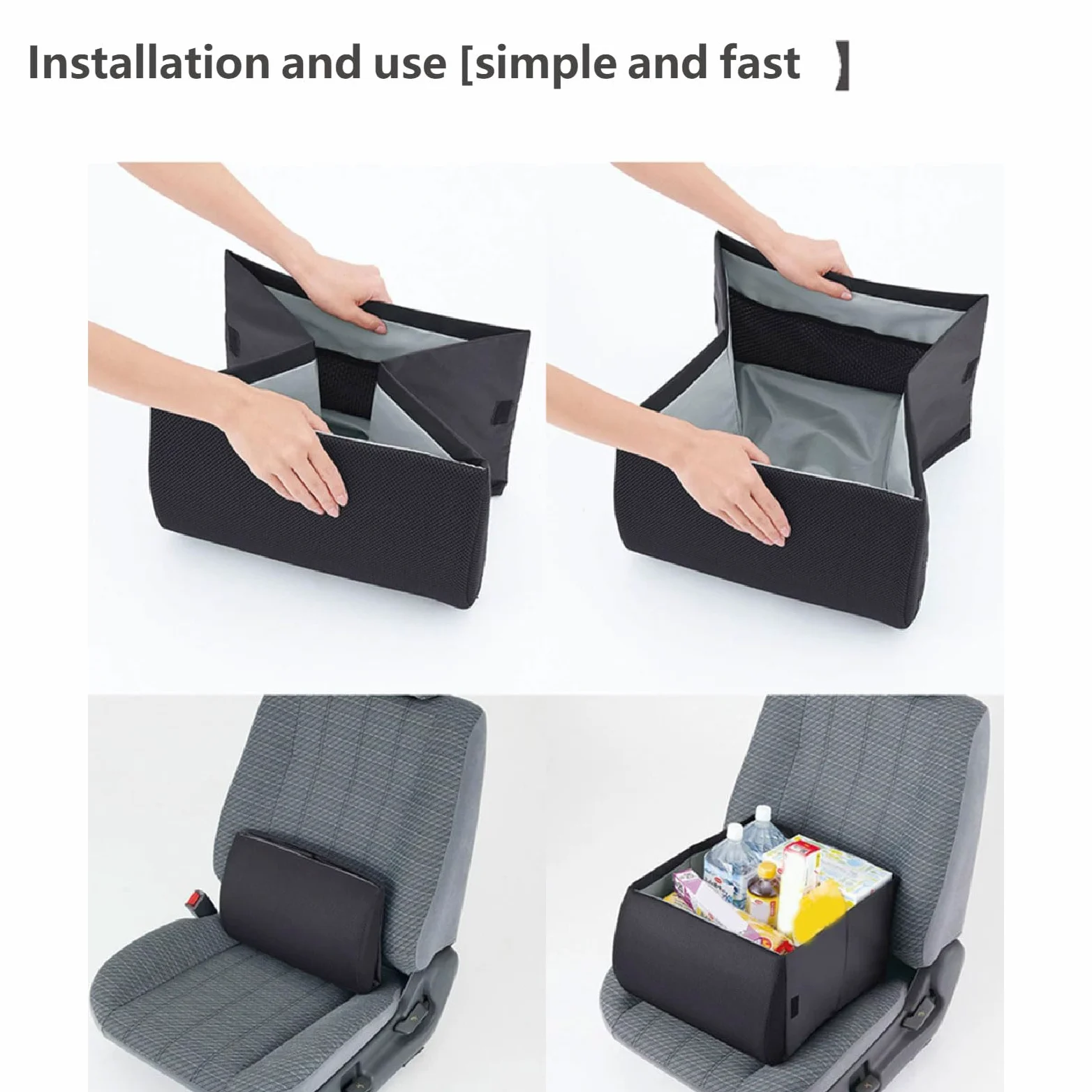 Scatola organizer multifunzione per auto, 30 l, pieghevole, per sedile posteriore o bagagliaio, organizer per auto da viaggio