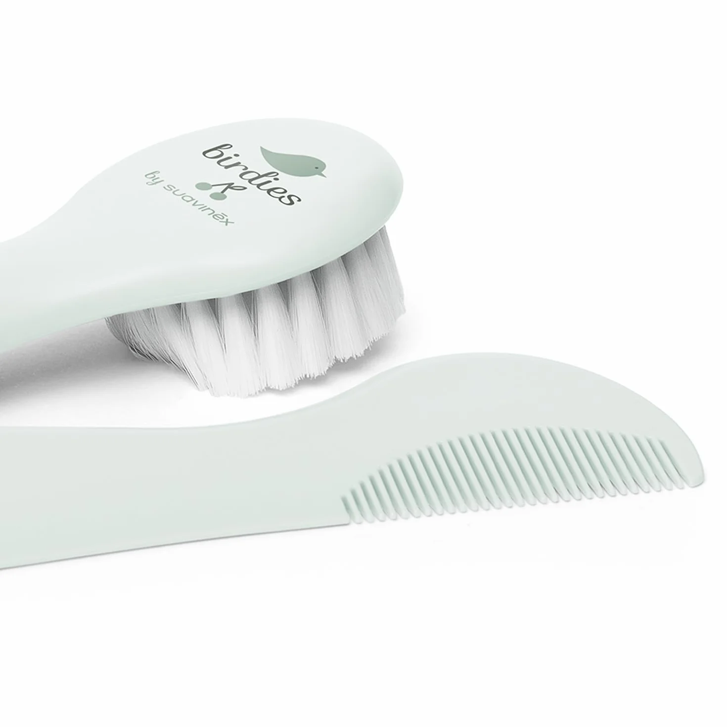 Suavinex Set Spazzola e Pettine per neonati e bambini - Idea Regalo - Verde