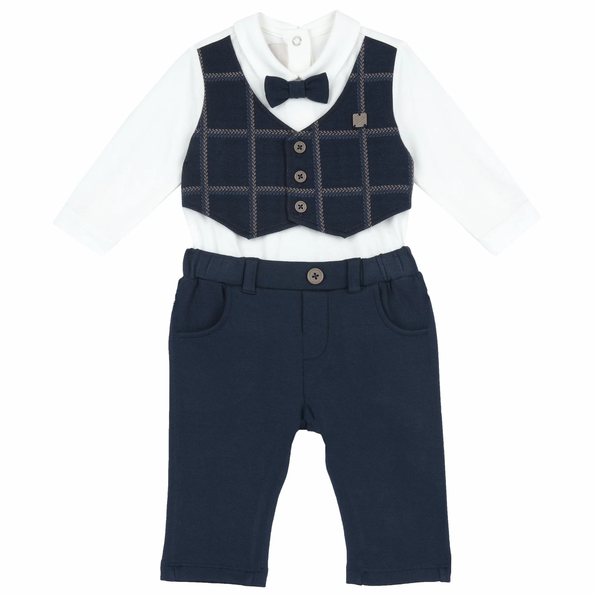 Chicco, Completo Neonato Elegante, con Maglietta e Pantaloni, Abbigliamento Bambino 0-24 Mesi, Idee Regalo Nascita, Designed in Italy