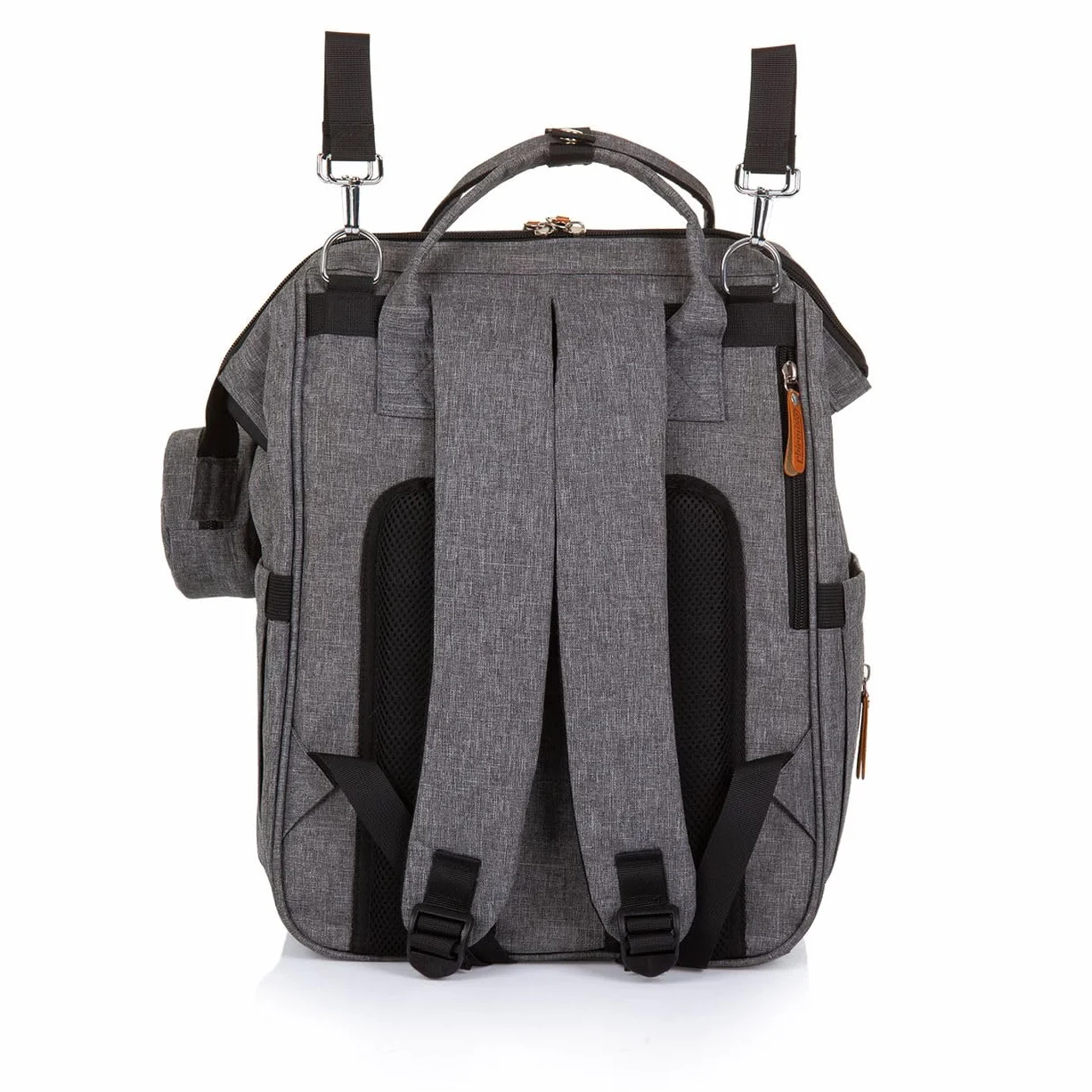 Chipolino, borsa fasciatoio, zaino per carrozzina, borsa per ciuccio con zip, colorazione:grigio