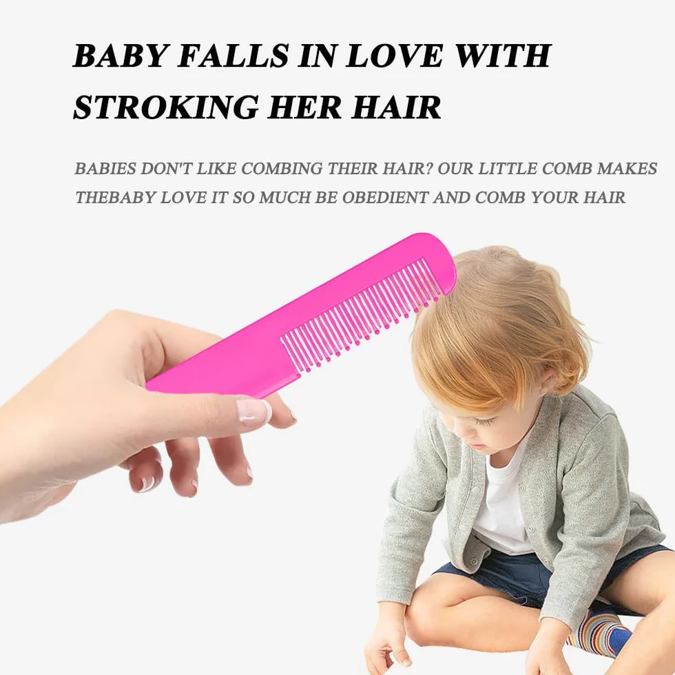 3 Pezzi Pettine Neonato Pettine Crosta Lattea Spazzola e Pettine Neonato Pazzola per Bambini In Silicone Strumenti da Bagno Strumenti per Pettinare i Capelli per Neonati e Bambini Piccoli Vola Rosa