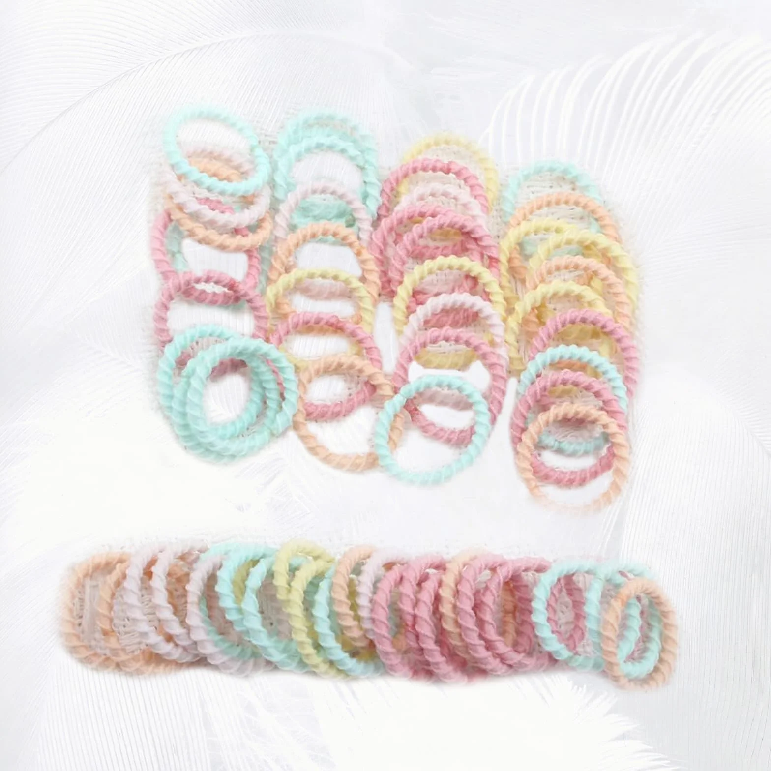 1 scatola di elastici per capelli per ragazze, code di cavallo per ragazze e neonate