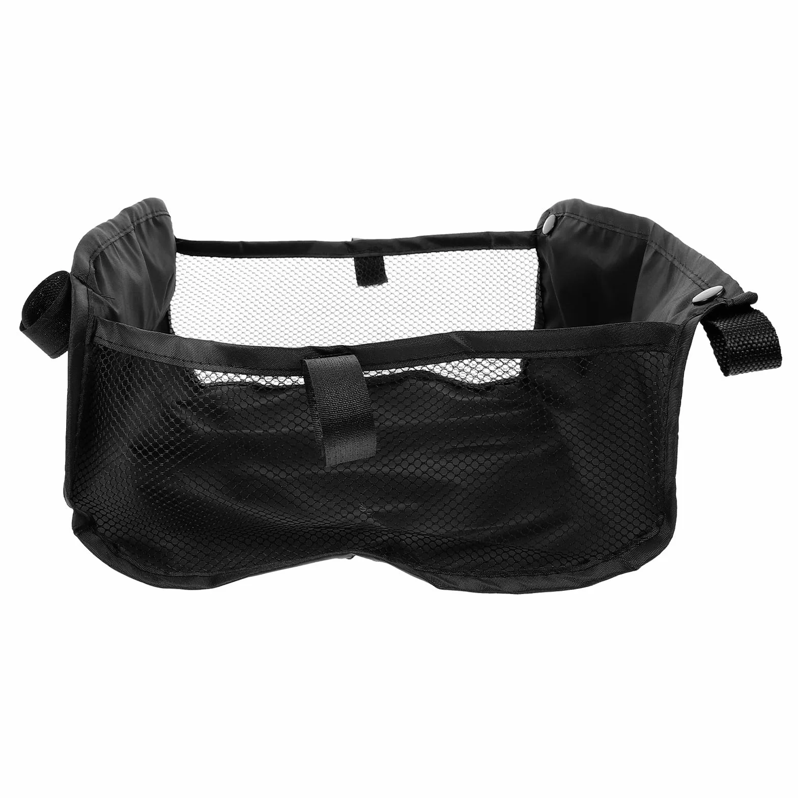 Borsa Piccola per Carrozzina Oxford Nero Struttura Stabile e Grande Capacità, Organizer Sottostante per Carrozzina Leggera per Viaggi e Shopping