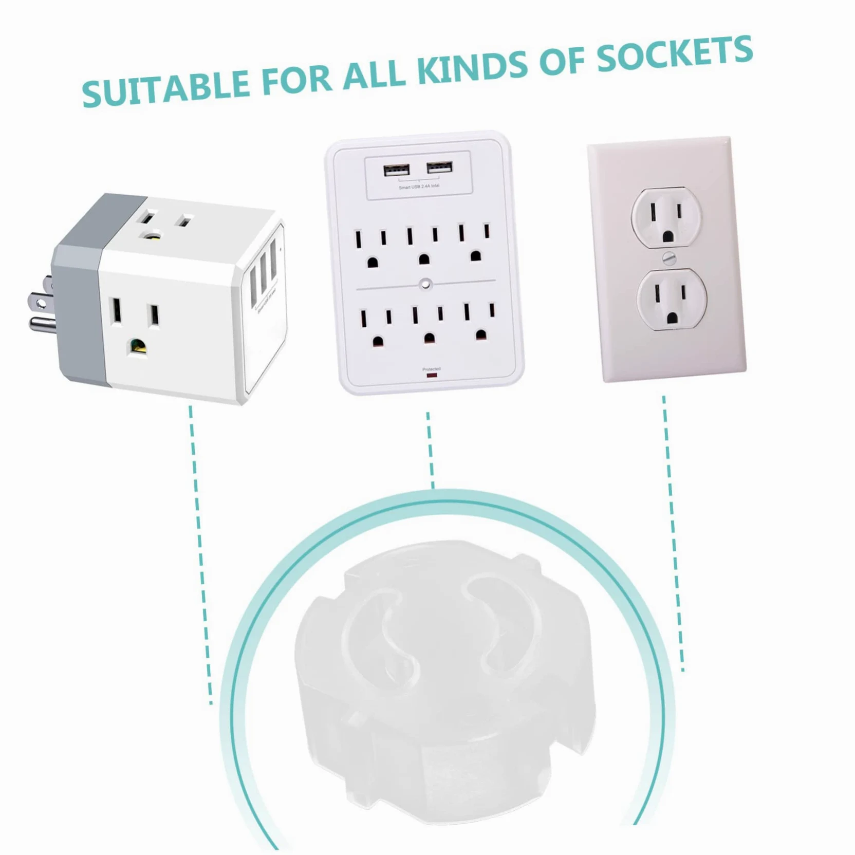 TOYANDONA 100pezzi Copripresa Sicurezza Per Ragazzo Ragazza Trasparenti Coprire Sicuro Per Prese Elettriche Design Anti-apertura Materiale Premium Protezione Per Ragazzo Ragazza e