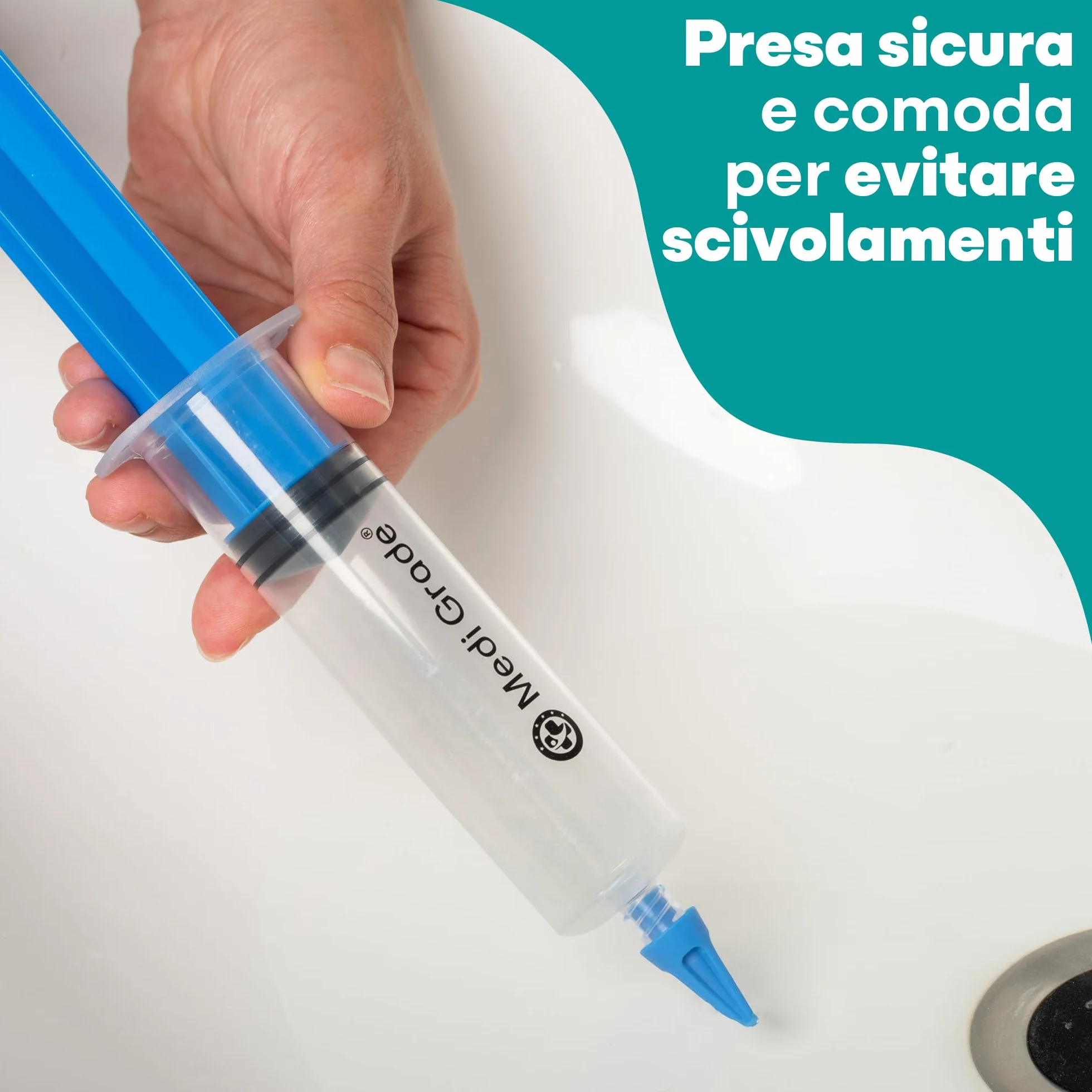 Kit Pulisci Orecchie – Pulizia Orecchie e Rimozione Cerume by Medi Grade – Kit per Pulire Orecchie con Siringa Orecchie da 60 ml con 3 Punte Quad-Stream