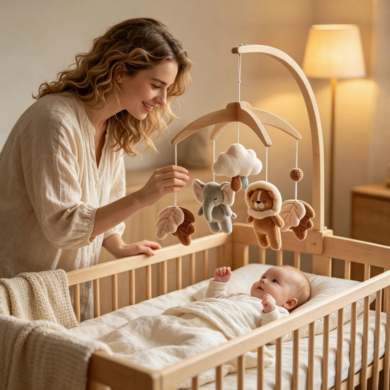 Lettino mobile per bambini, giocattolo di peluche per passeggino, per | Mobile rilassante per lettino, per ragazze, casa, camera da letto, soggiorno, sala giochi, asilo, dormire, viaggi