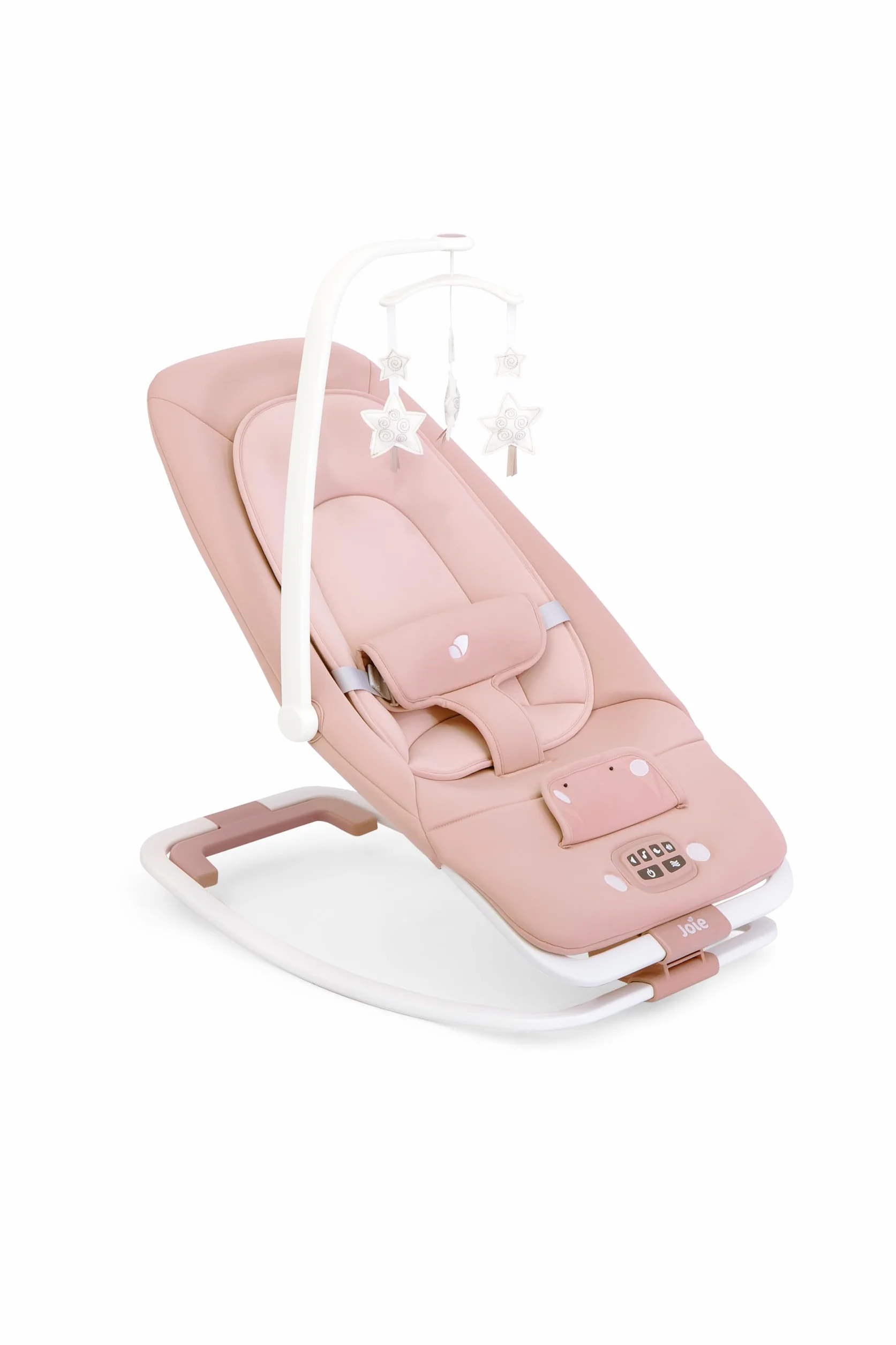 Joie dreamer™ sdraietta, chiusura piatta compatta, vibrazione a 2 velocità, 3 livelli di reclinazione, barra giochi rimovibile – dalla nascita ai 3 anni (0–15 kg), colore Lola