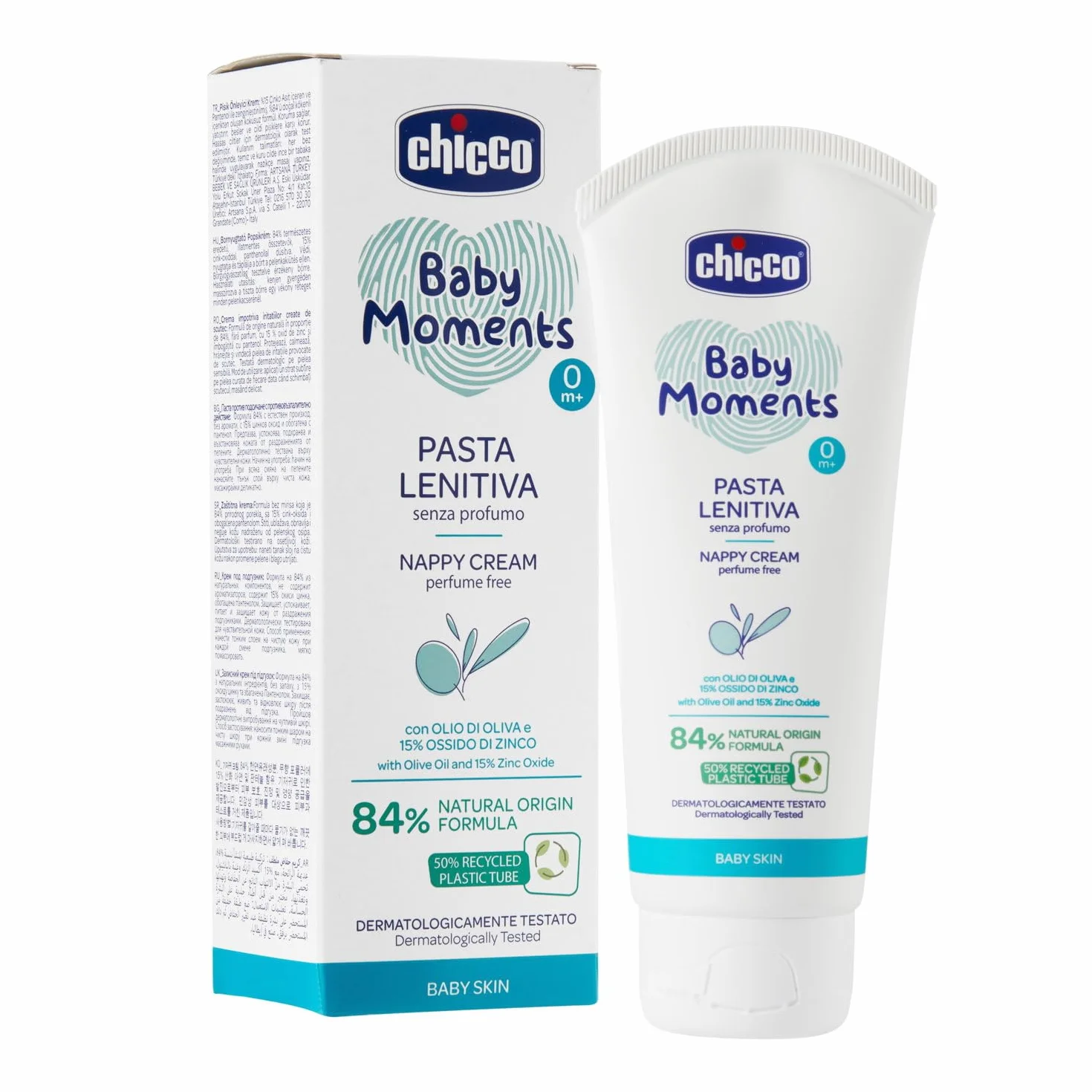 Chicco Baby Moments Set con Bagno Corpo da 200 Ml, Shampo Senza Lacrime da 200 ml, Pasta Lenitiva da 100 Ml, Idea Regalo, 0 Mesi +