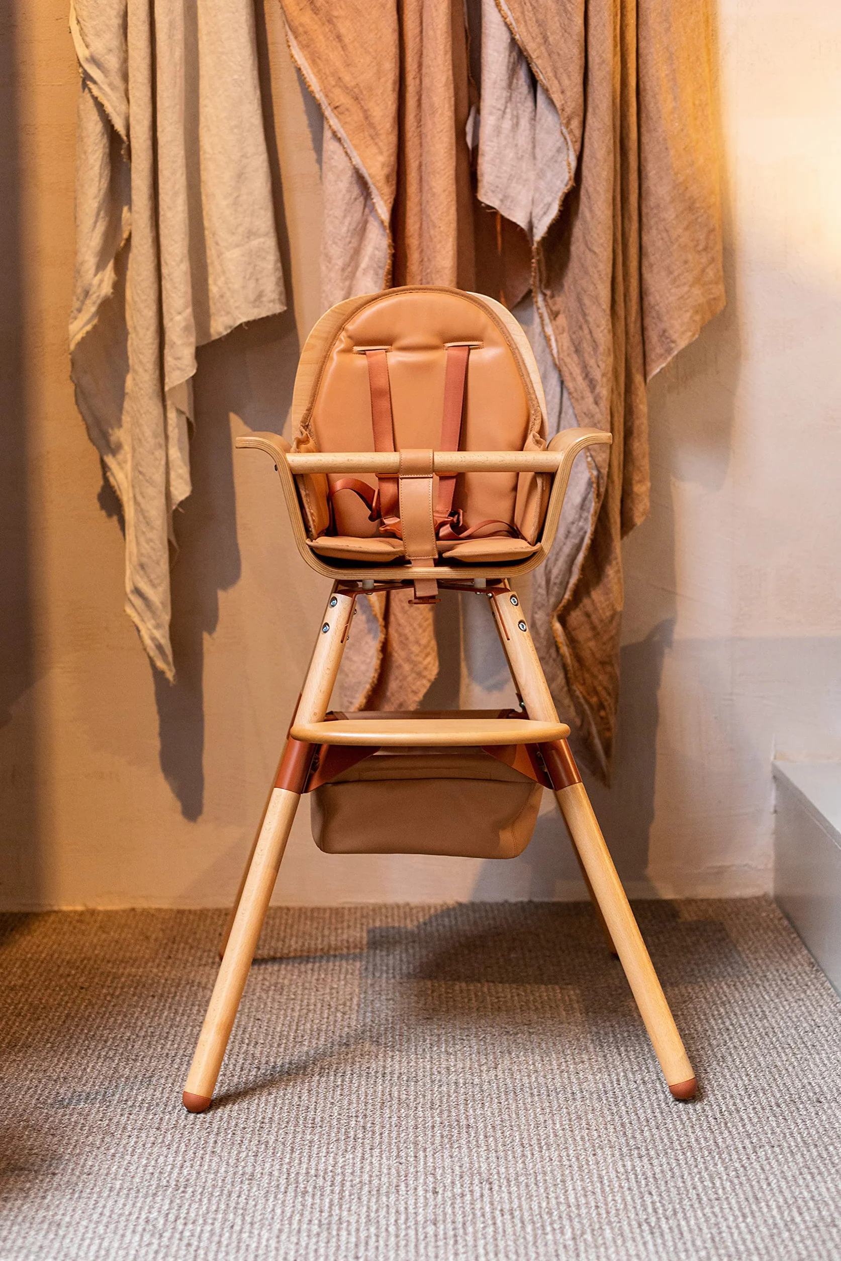 CHILDHOME, Cuscino riduttore per seggiolone effetto pelle, compatibile con Evolu e Evowood, Nude