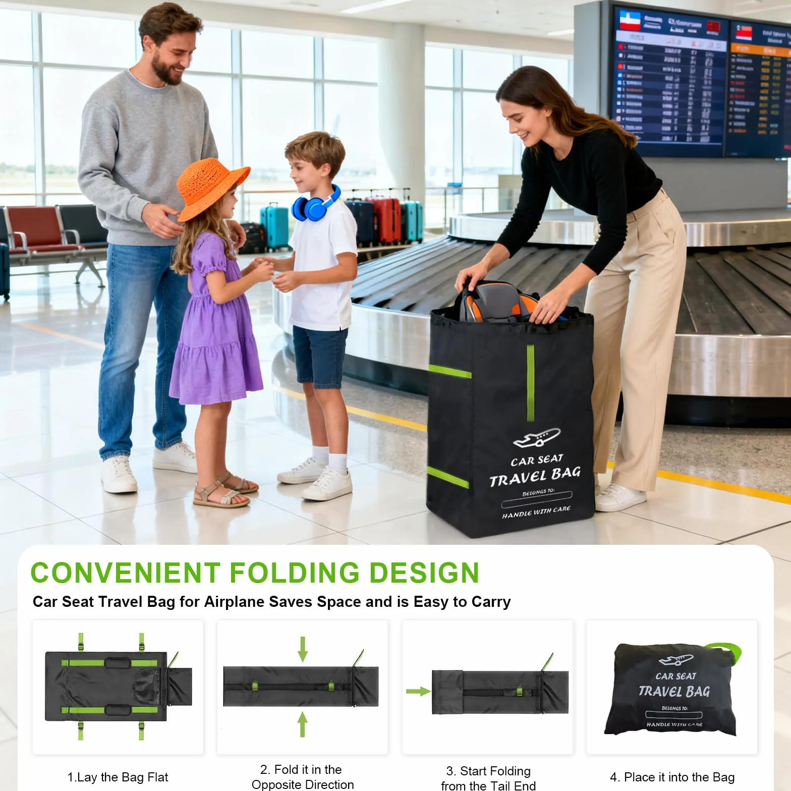 LPZMPZ Borsa per seggiolino auto Borsa per seggiolino per aereo Borsa da viaggio per seggiolino auto Gate Check Borsa per seggiolino auto Borsa per seggiolino per auto Borsa da viaggio per aereo Borsa