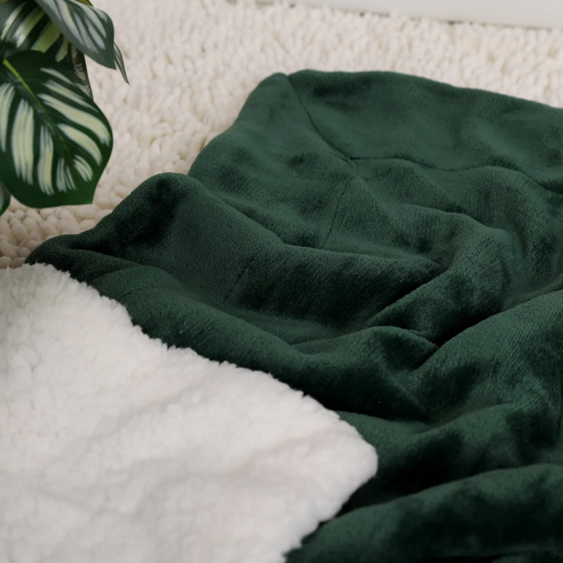 NANPIPER Coperta in morbido pile per neonati, per l'inverno (verde oliva, 76,2 x 101,6 cm)