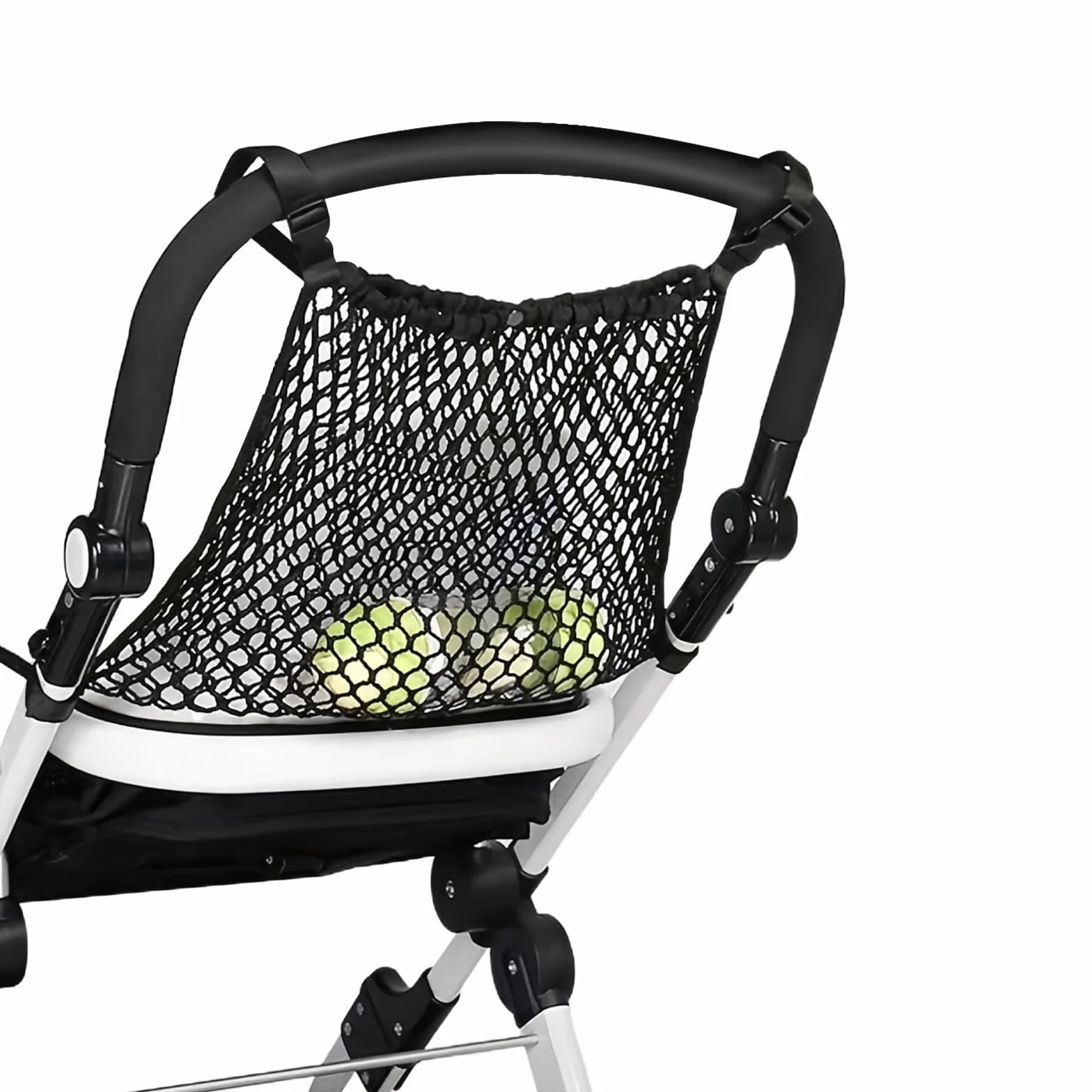 Nero Tasca a Rete per Passeggino, Borsa in Rete per Passeggini, Universale Rete per la Spesa per Carrozzina, Rete Tasca Portaoggetti Organizer per Passeggino Carrello Jogger