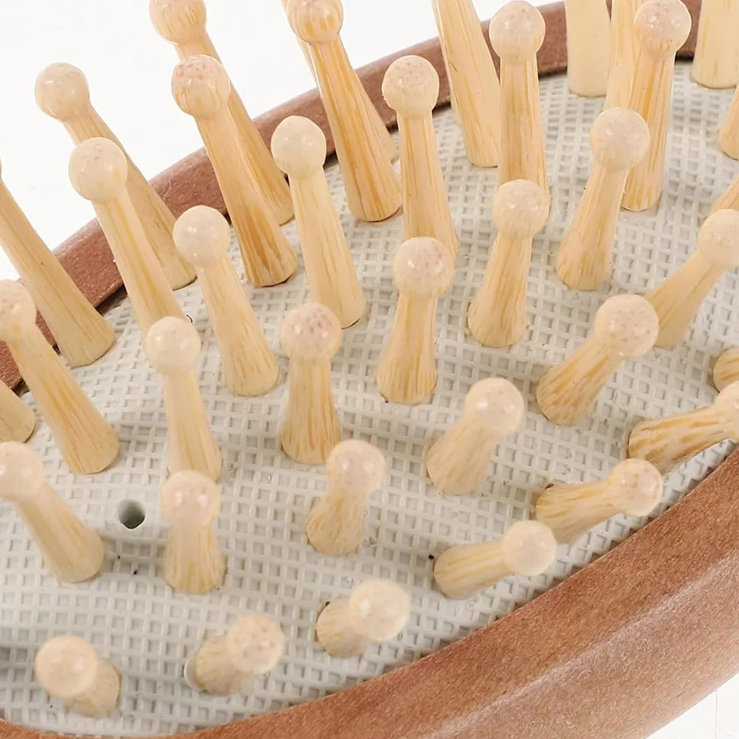 Spazzola Neonato, Set Di 3 Spazzole Pettini Legno Naturale Marrone, Setole Morbide Capra, Lunghezza 15Cm Larghezza 4Cm