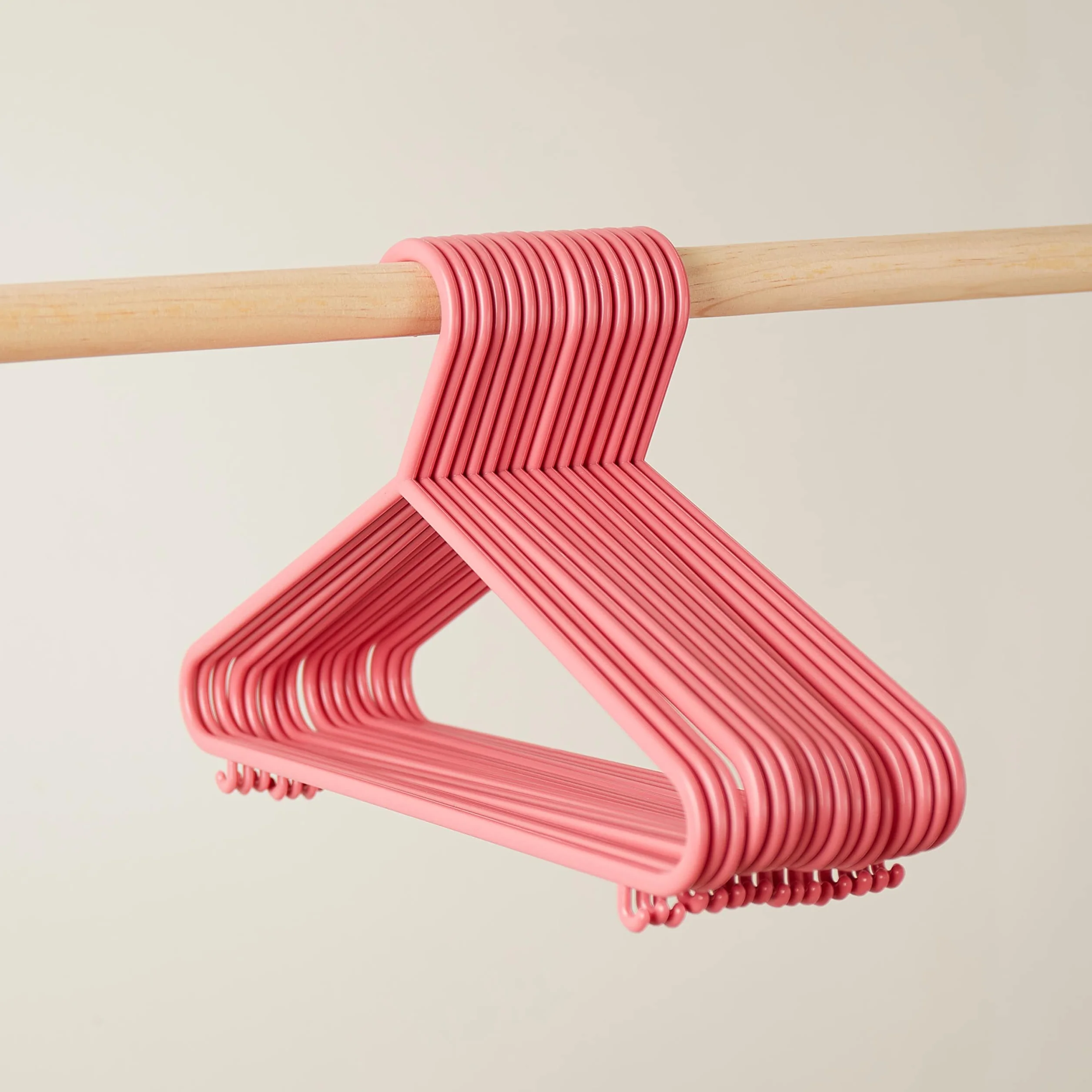 Bieco Appendiabiti Bambini 16 Pezzi Rosa | Lunghezza Circa 30 Cm | Stampelle Bambini