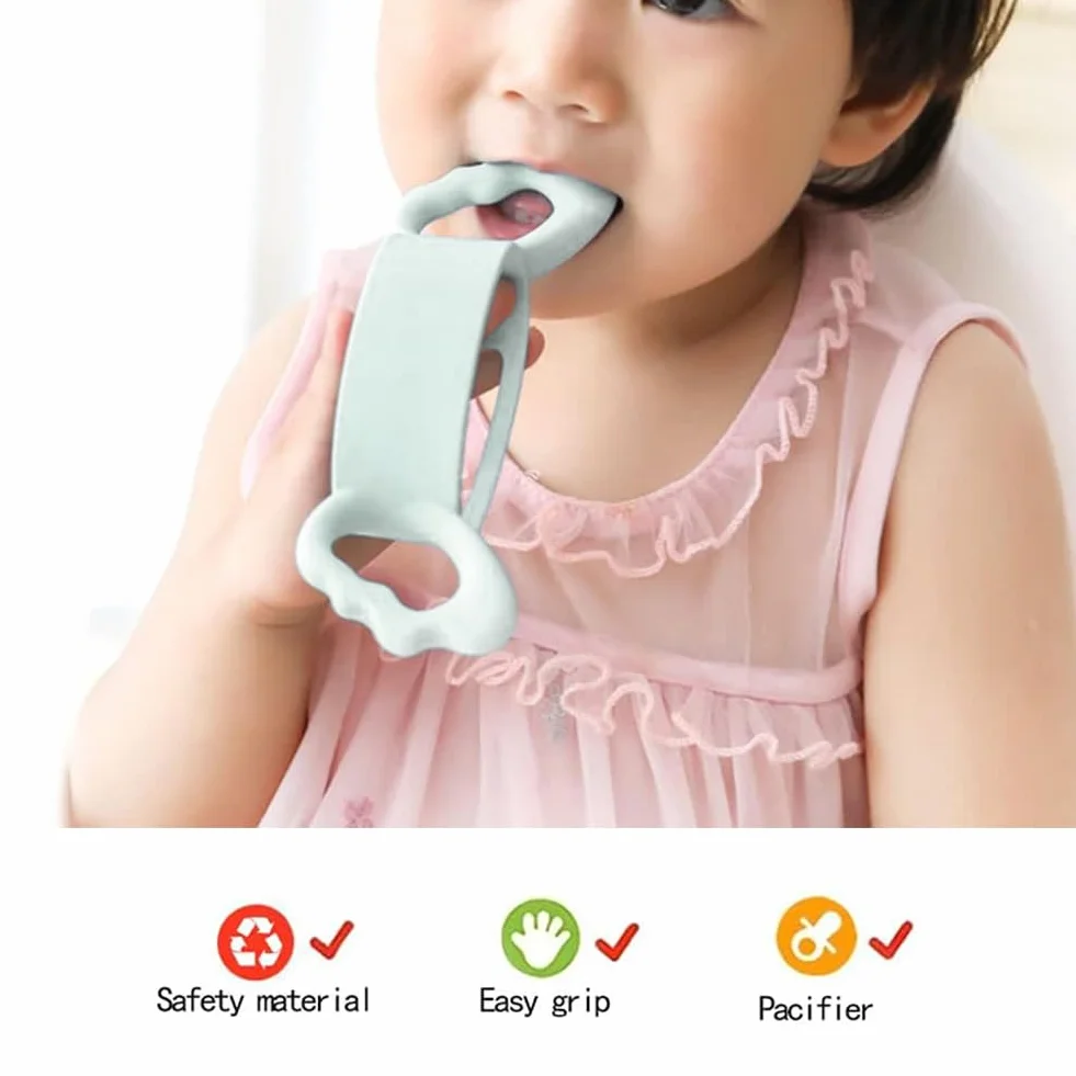 Impugnatura per Biberon, Manico Per Biberon Silicone, Maniglia per Biberon in Silicone, Manici per Biberon a Collo Largo, Biberon in Silicone per Bambini, Facile Installazione Manici Per Biberon,2PCS