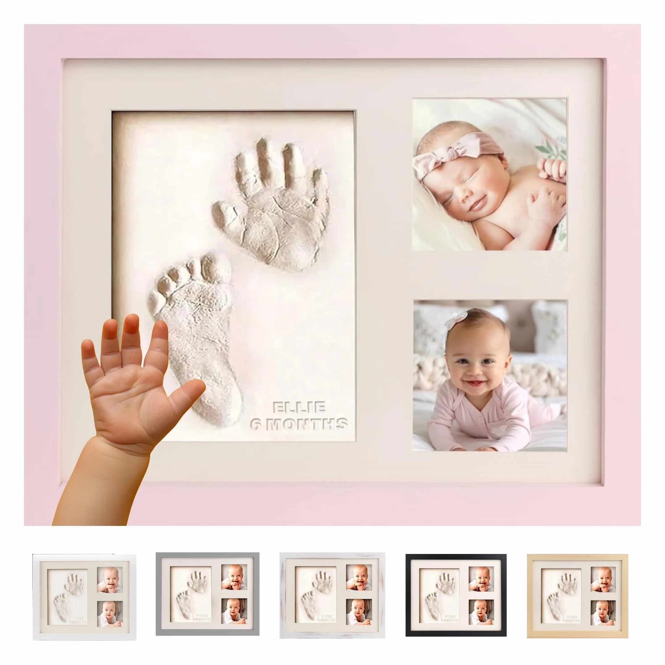Bubzi Co Kit di creazione di impronte e impronte per neonati e ragazze, regali per neonati (Ballet Pink)