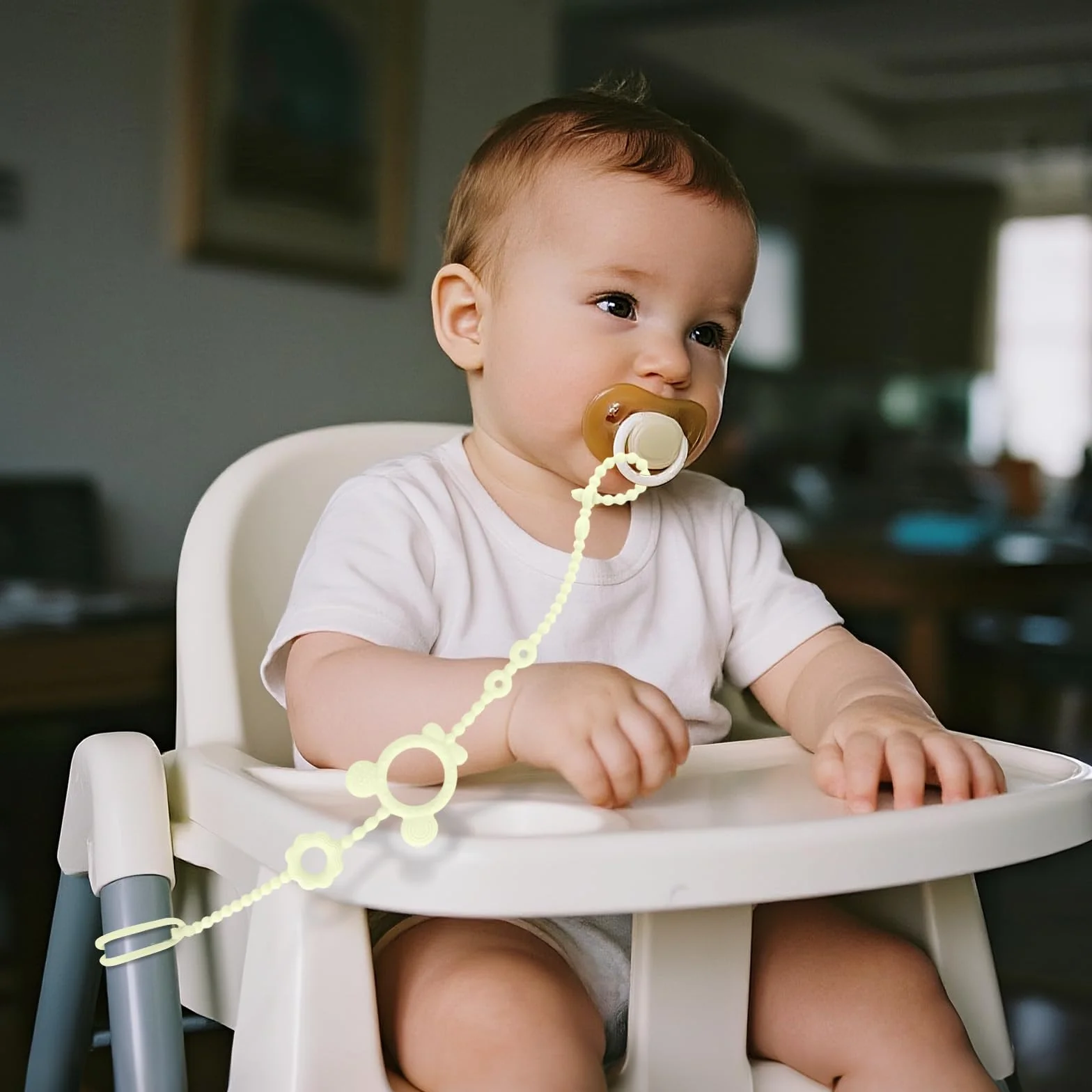 7 catene per ciuccio in silicone, per neonati e neonati, cinture di sicurezza per giocattoli, cinghie regolabili per bicchieri, cinghie di supporto per passeggino, seggiolone per seggiolino
