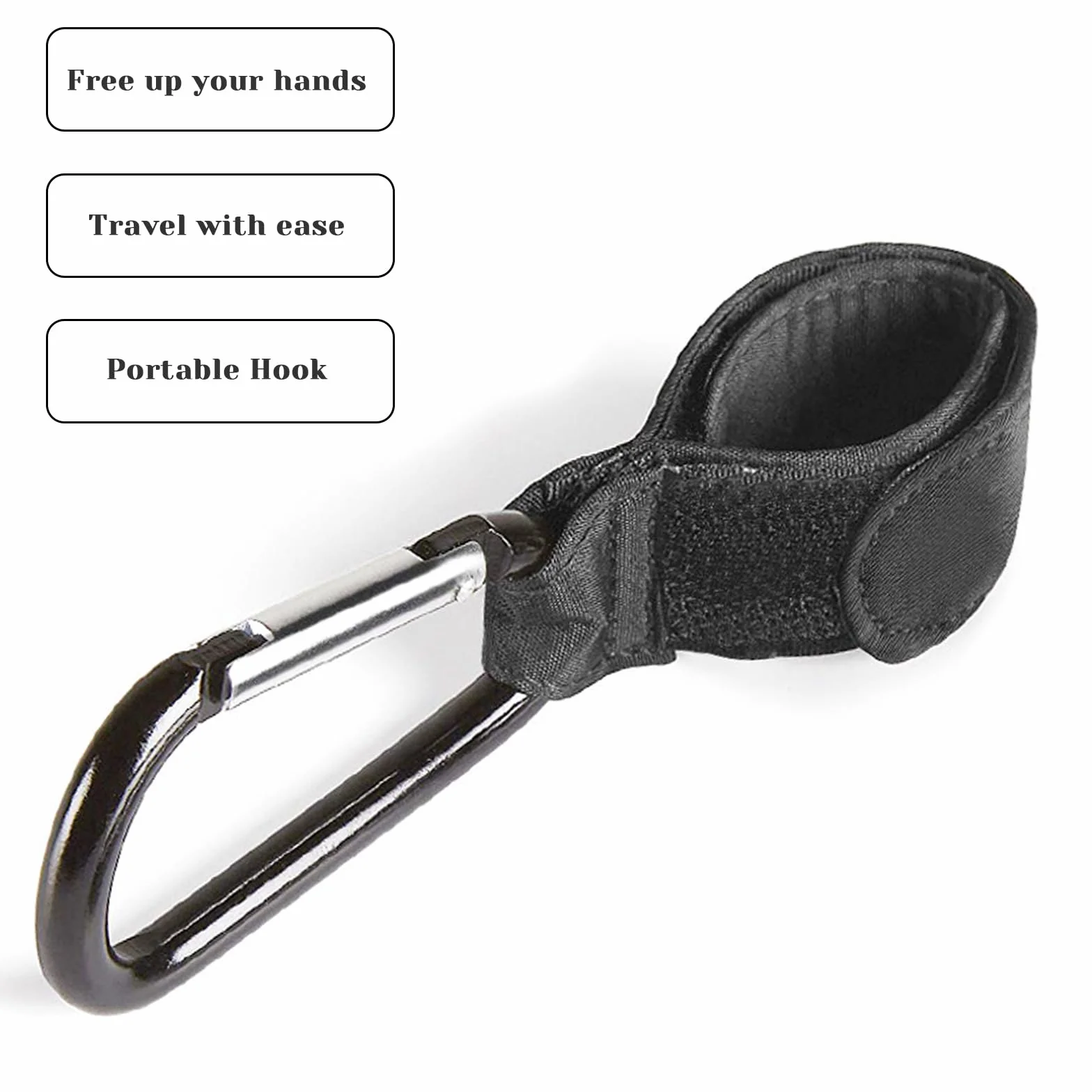 2 Unità Nero Passeggino Ganci universale Fit per appendere il vostro Shopping Bags Zaino, passeggino accessori