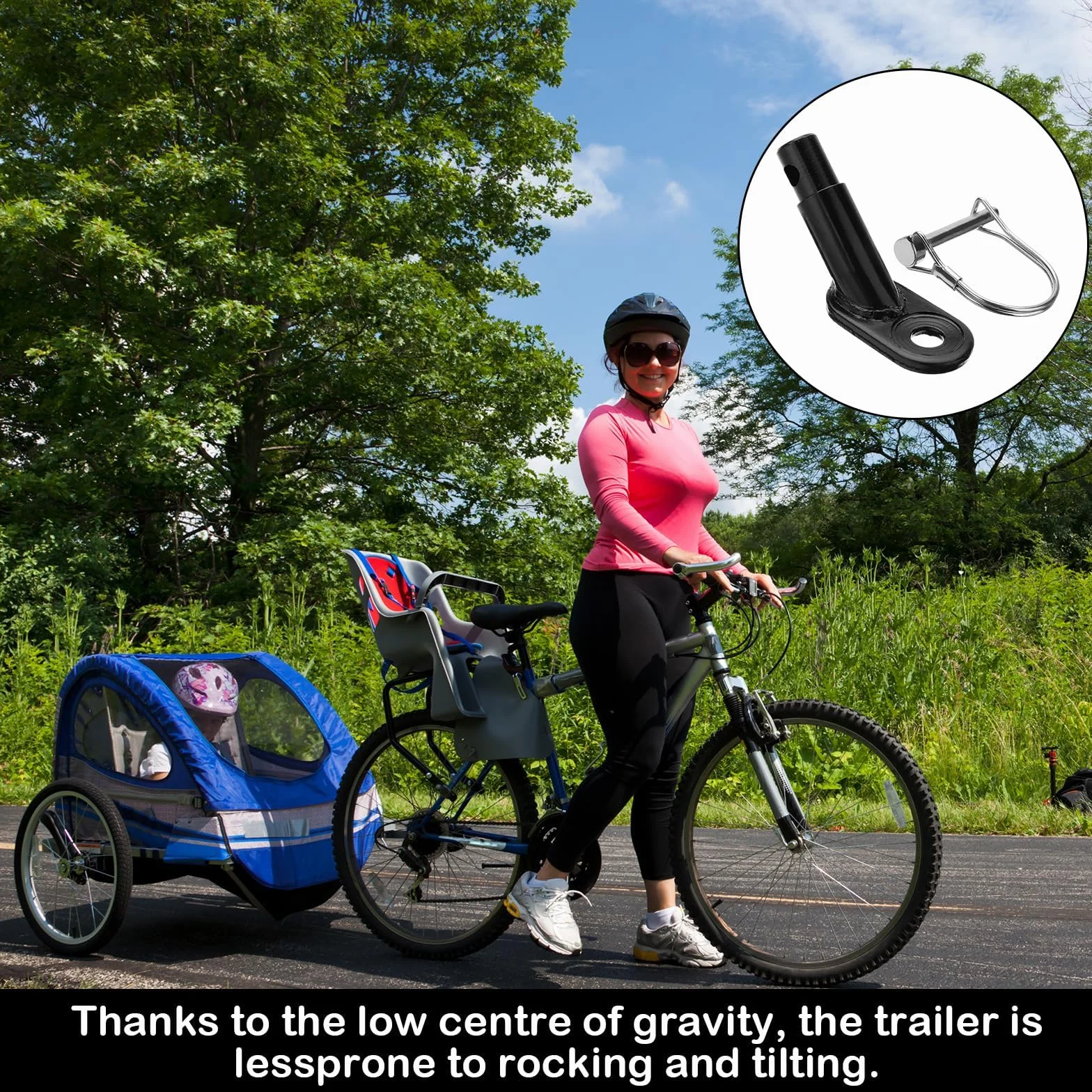 Frizione Rimorchio Bicicletta,Frizione Croozer,Gancio di traino per bicicletta,Frizione per bicicletta per rimorchio,Accoppiamento universale per bicicletta per bambini rimorchio passeggino rimorchio