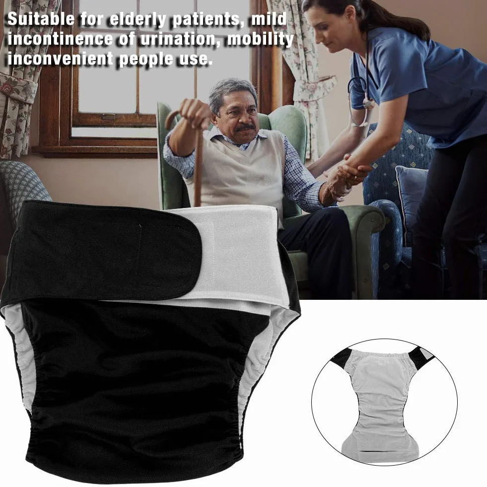 Couche Femme, Pannolini per Adulti con Pannolino Grande Regolabile Donna Blue305 Pannolino di Stoffa per Adulti Riutilizzabile Lavabile (Nero 404)