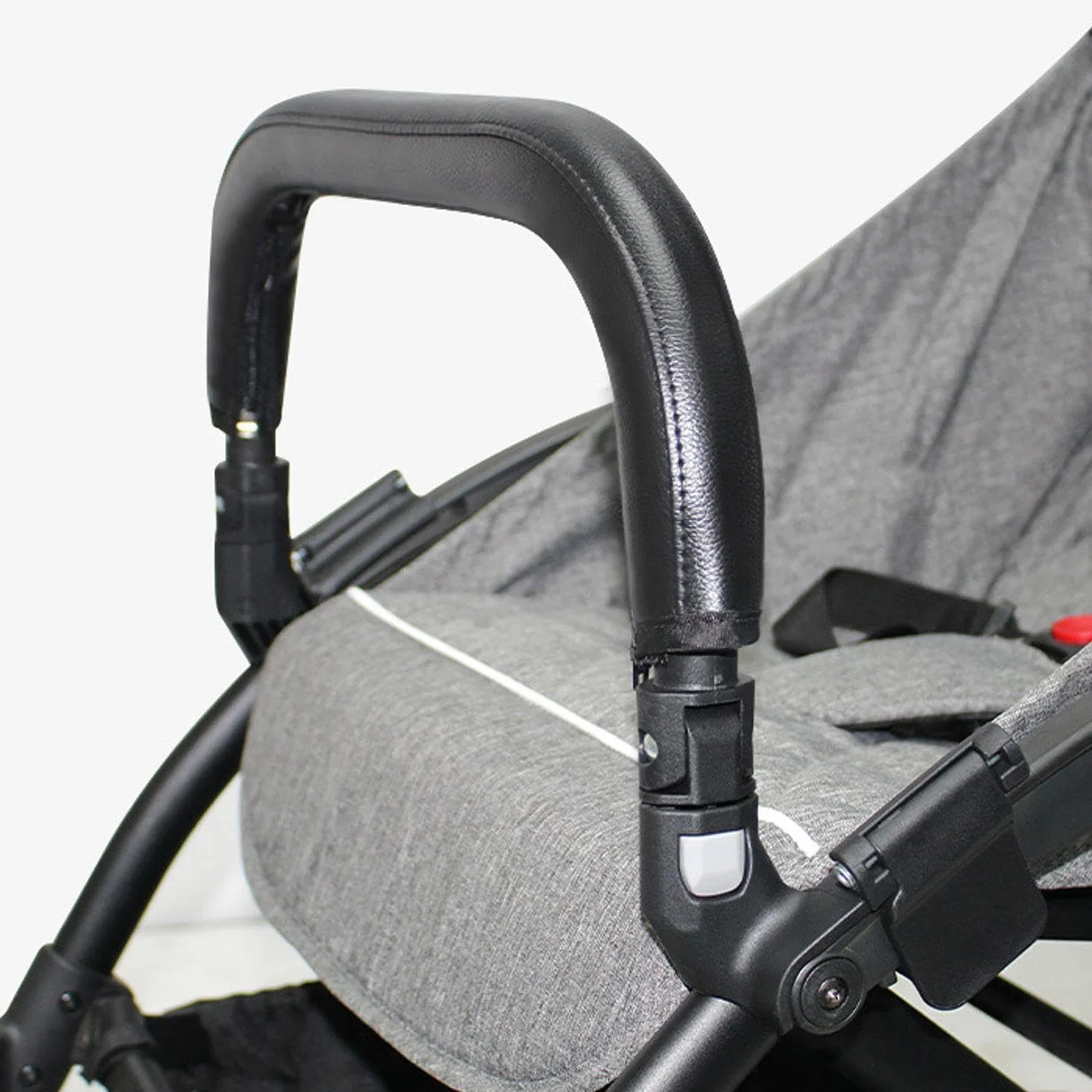 Copertura Per Braccioli Per Passeggino Da 2 Pezzi, Custodia Protettiva In Pelle Pu, Copertura Per Auto Universale Pieghevole Con Cerniera, Facile Da Pulire, Accessori Per Passeggini (Nero, Marrone).