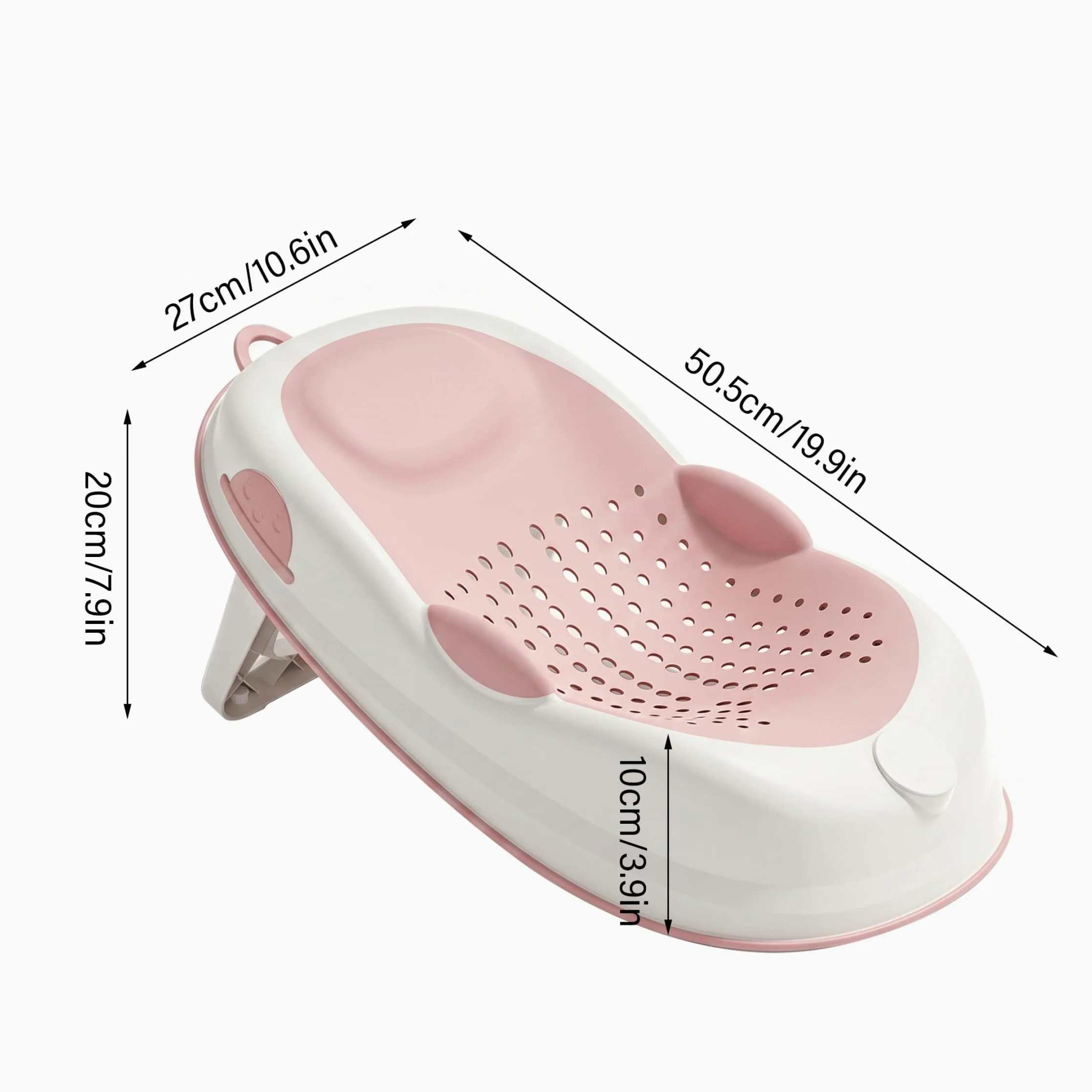 Vaschetta per il bagnetto | Supporto per il bagnetto, Sedile per pieghevole e appendibile con drenaggio Cuscino ergonomico per neonati adatto alla maggior parte delle vasche da bagno, Style-