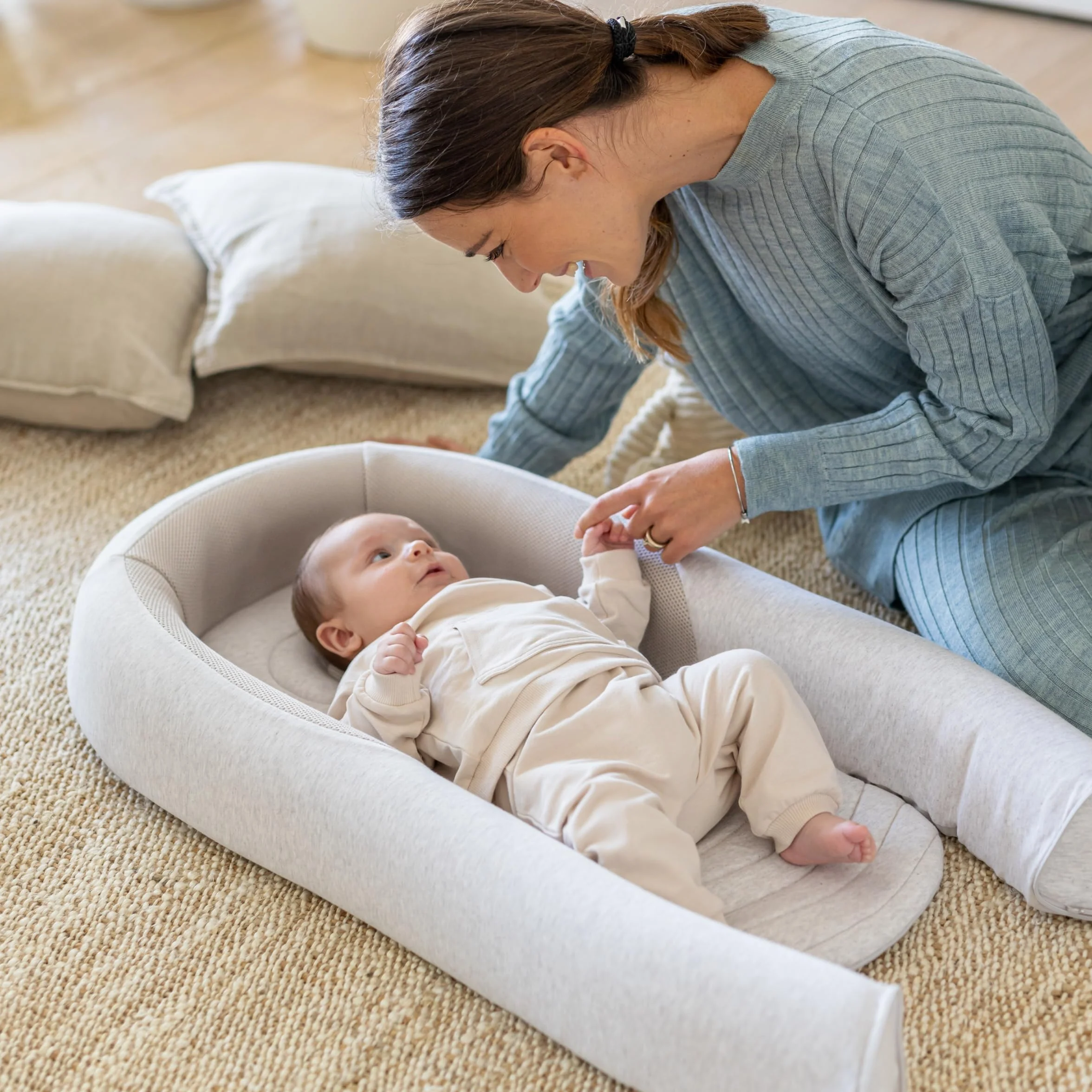 Inglesina Welcome Pod Baby Nest Ergonomico 0-8 Mesi, Riduttore Lettino Traspirante in bambù e Cotone, Sfoderabile e Lavabile, Delicate Pink