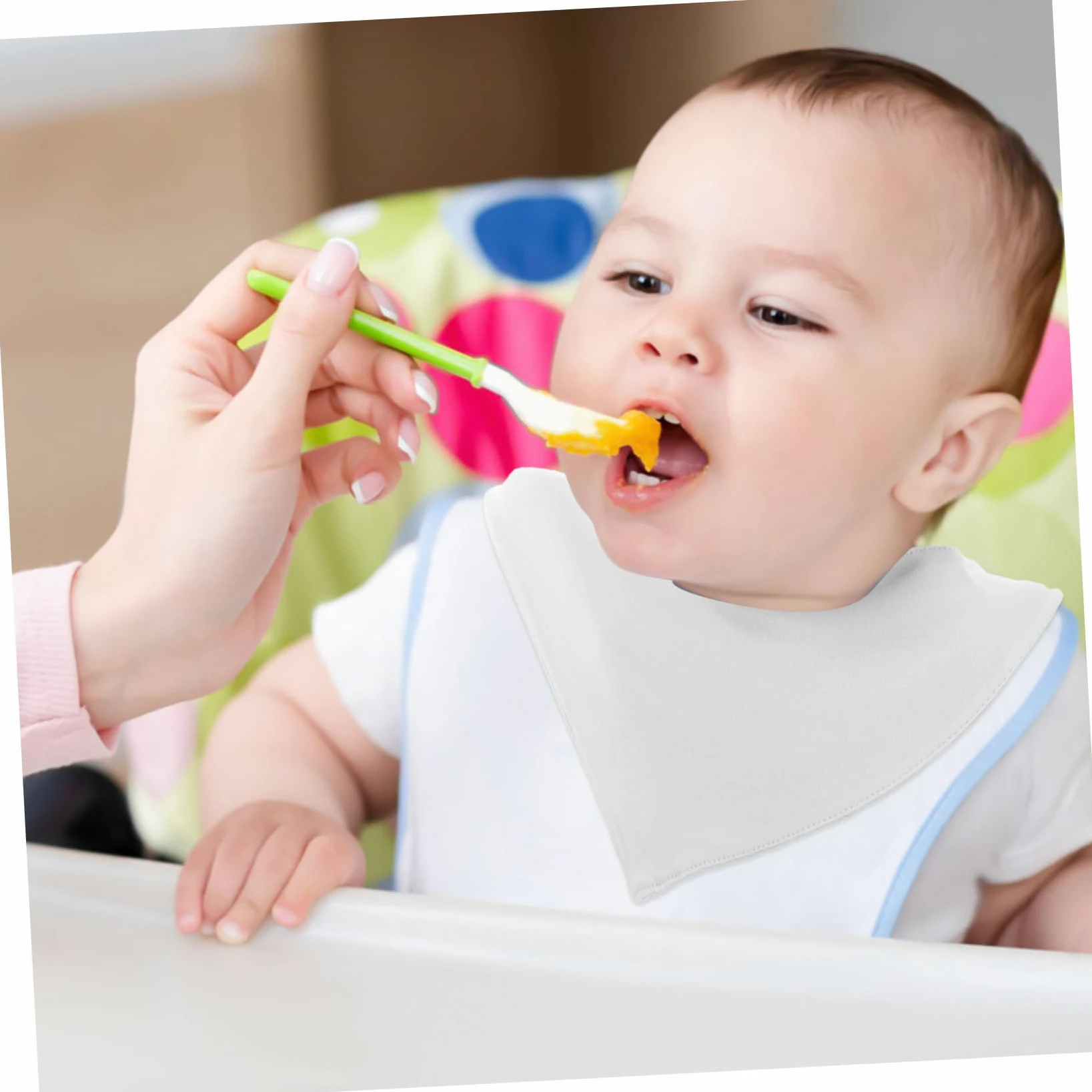 TOYANDONA 12pezzi Bavaglini Triangolari Assorbenti Cotone Per Morbidi e Regolabili Per Teething Accessori Utili Per Mamme