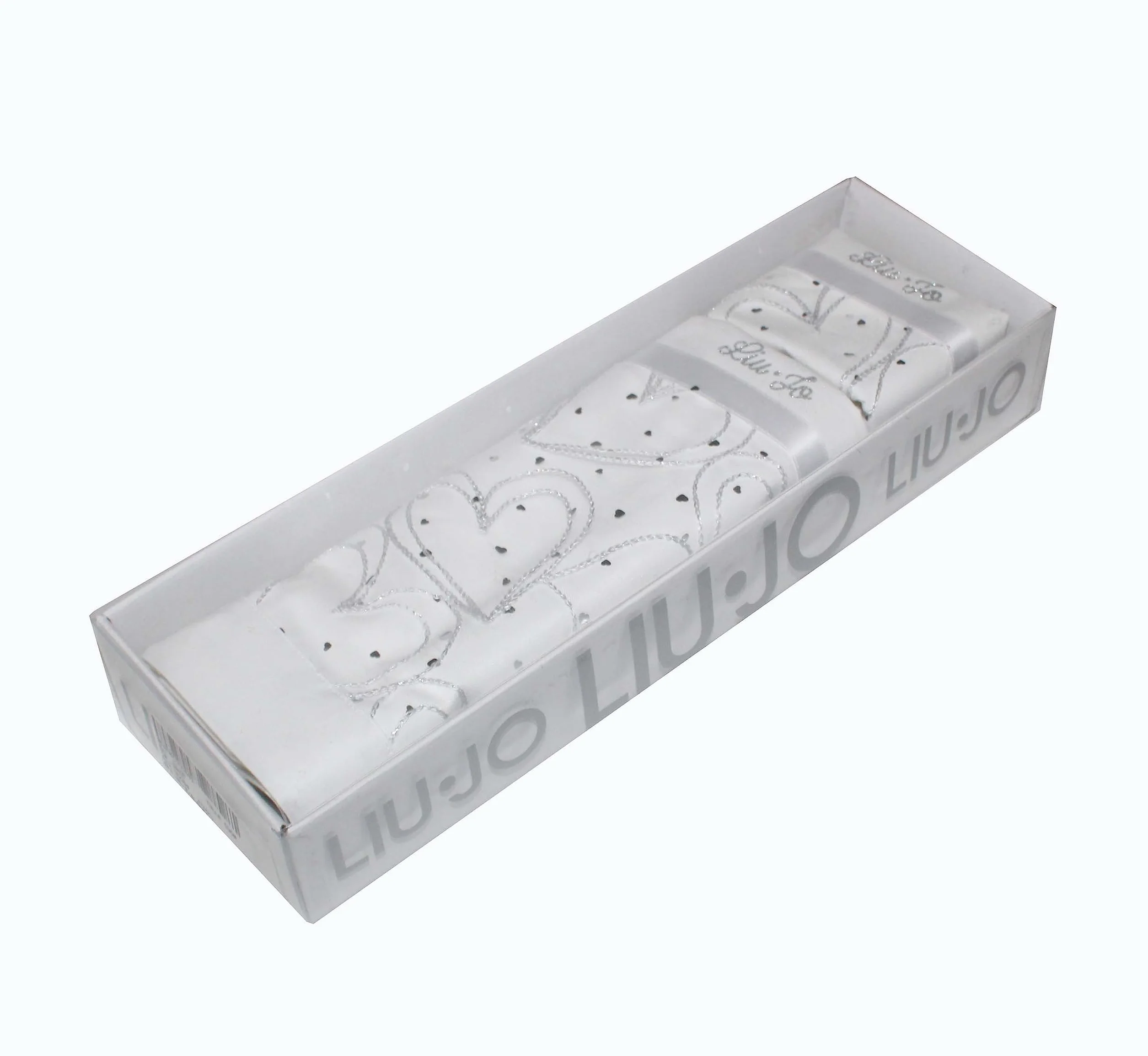 Russo Tessuti Completo 3 Pezzi Lenzuola Culla Passeggino LIUJO Baby Cuori Tulle Organza Liu-Jo-Bianco