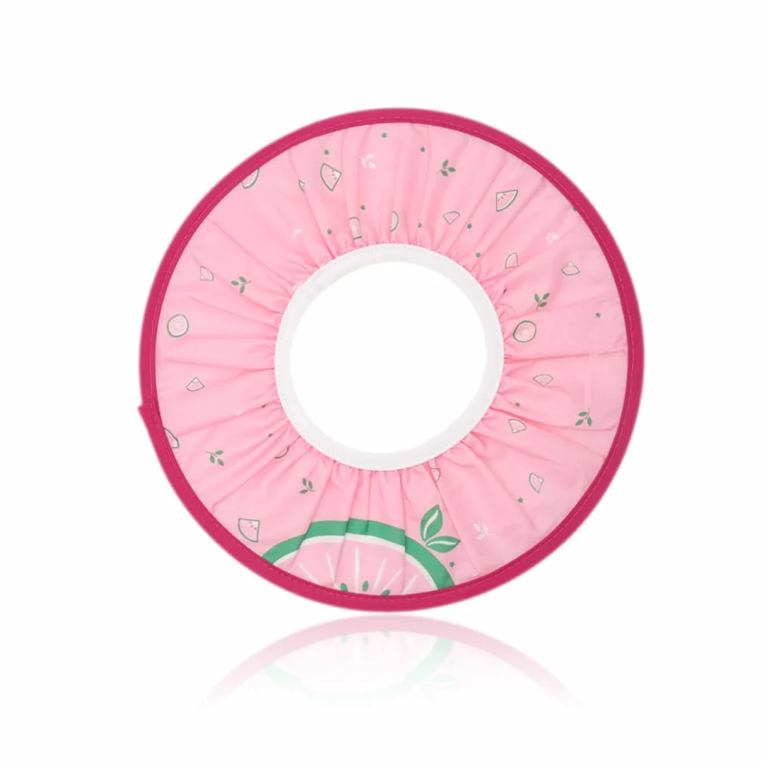 Cappello da Doccia per Bambini e Neonati Visiera da Bagno Regolabile Protezione Impermeabile Shampoo Cappello Morbido per Bagno (Diametro Interno 10 cm, Diametro Esterno 30 cm)(Rosa)