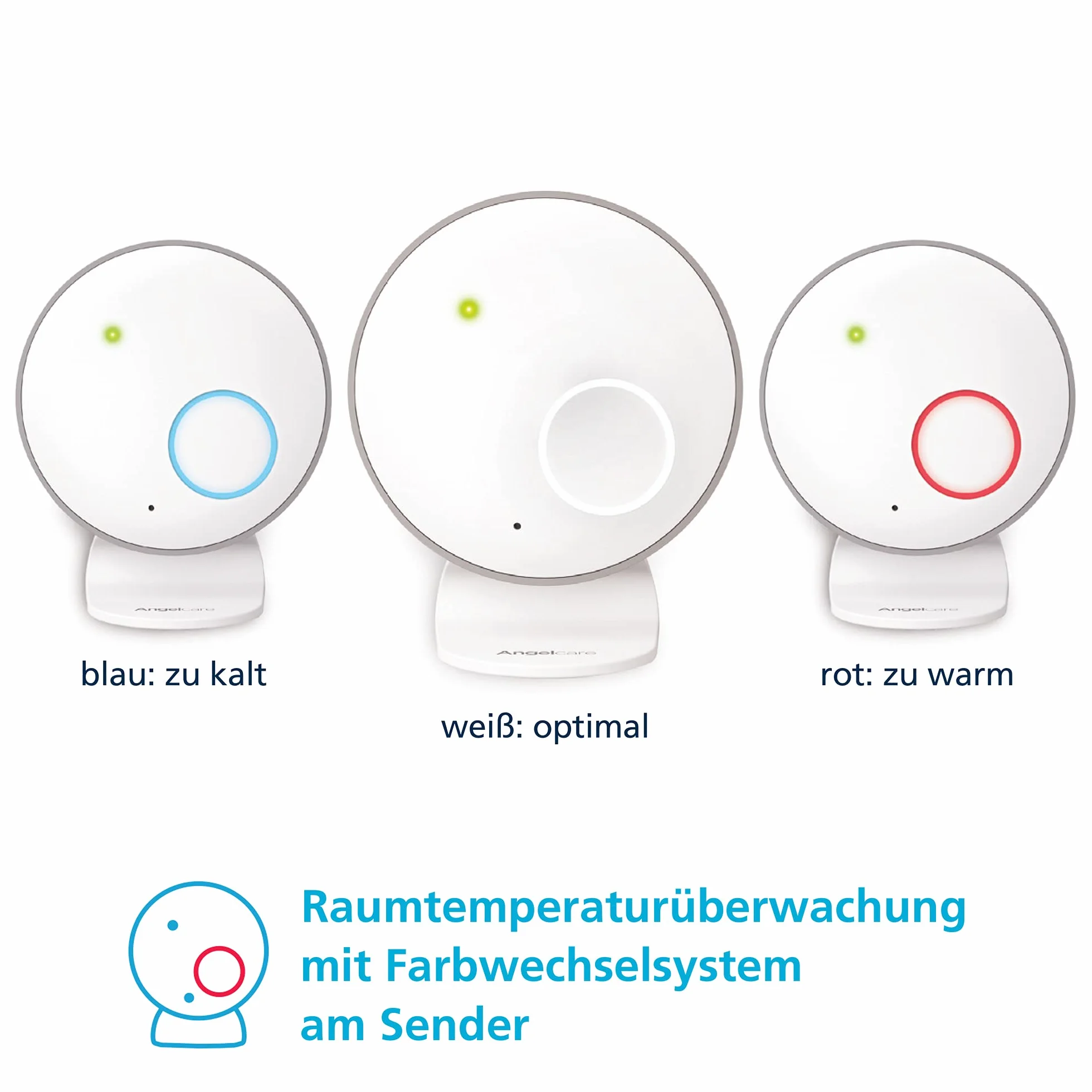 Angelcare SmartSensor Pro 2, monitoraggio 2 in 1: audio + movimento con sensori wireless, visualizzazione della temperatura ambiente