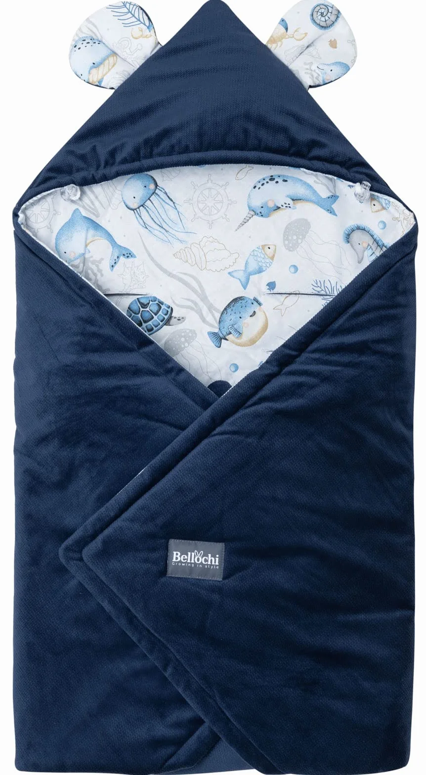 Bellochi, coperta universale per ovetto e seggiolino auto, in cotone e velluto, adatta ad esempio per Maxi-Cosi, Romani, Cybex - Verne