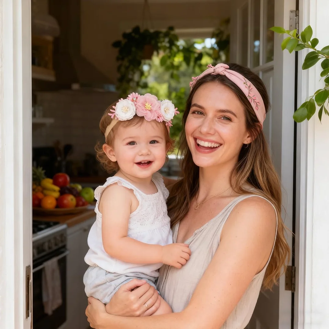Set 3 Fasce Capelli Neonato – Fascia elastica morbida con fiocchi e fiori, Accessori capelli bambina per foto, uso quotidiano e idea regalo