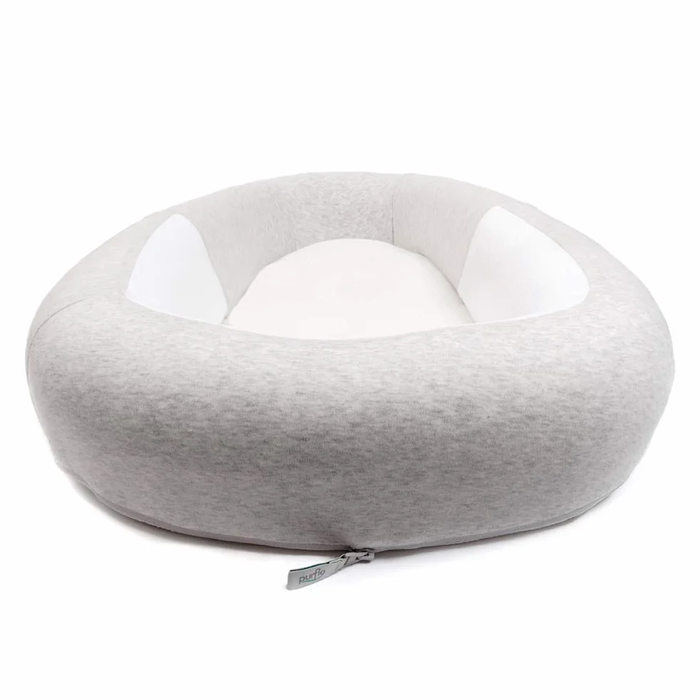 PurFlo Ricambio Sleep Tight Baby Bed Cover,Minimal Grigio, Tessuto Morbido e Traspirante, Design Easy Fit, Lavabile in Lavatrice, Durevole Accessorio Per Letto Bambino Per Uso quotidiano