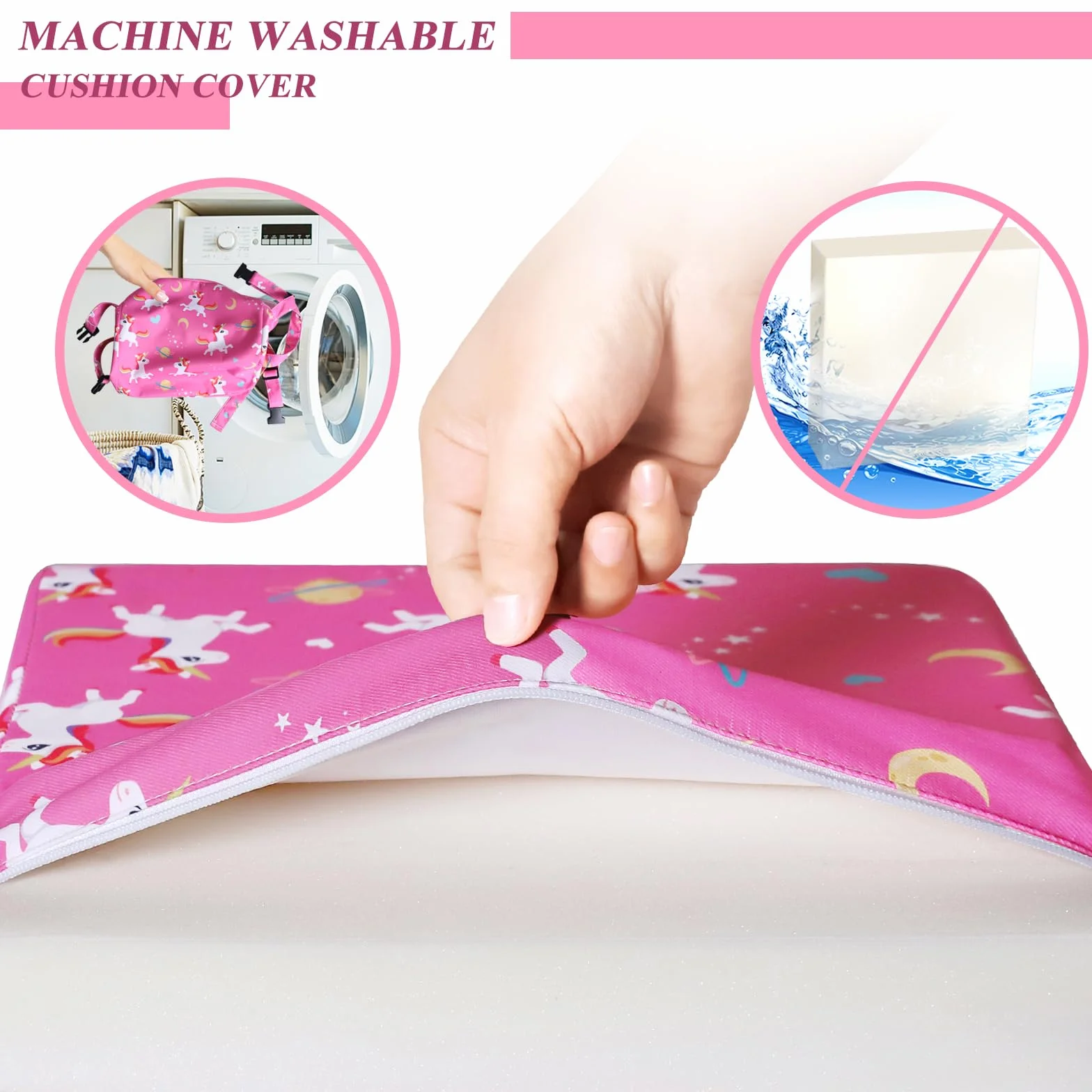 Rialzo Sedia Bambini Lavabile Rimovibile Portatile Cartone Animato Rialzo Sedia Bambini da Tavolo 2 Regolabile Cinghiette Antiscivolo Alzasedia Bambini Portatile per Usare Casa Viaggio(Rosa)