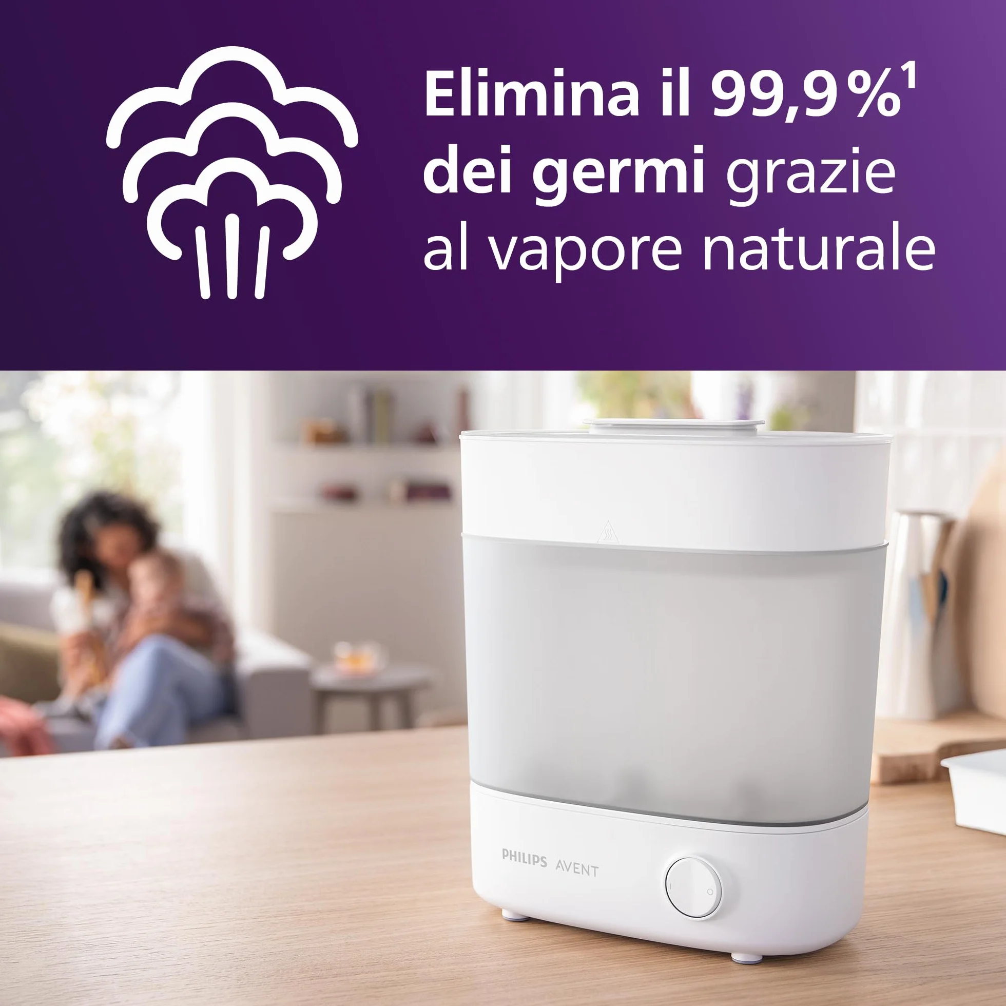 Philips Avent Esterilizador De Botellas Eléctrico A Vapor Para Hasta 6 Biberones, Tetinas Y Accesorios, Diseño Modular, Color Blanco SCF291/00