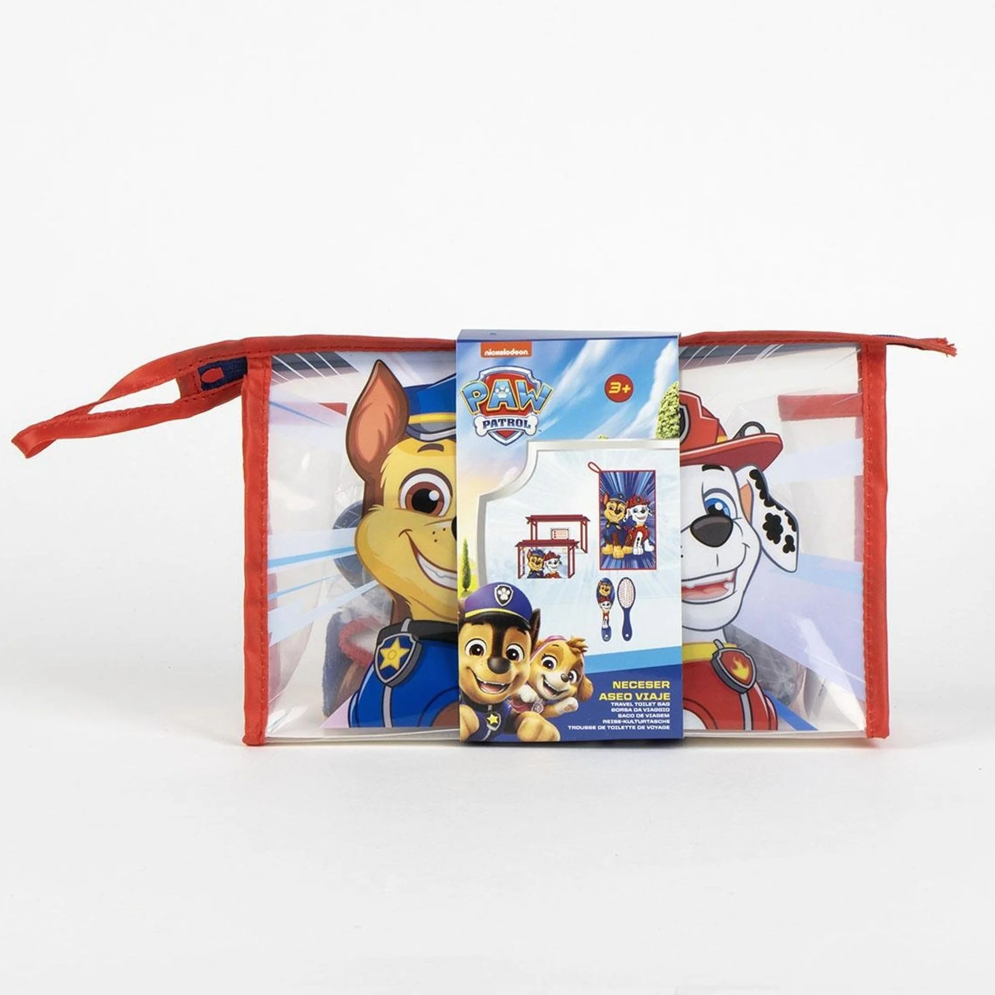 Set per la toelettatura dei bambini Paw Patrol con spazzola, asciugamano e borsa per il trasporto - Kit per l'igiene personale per bambini appassionati di Paw Patrol, ideale per viaggi e asili nido