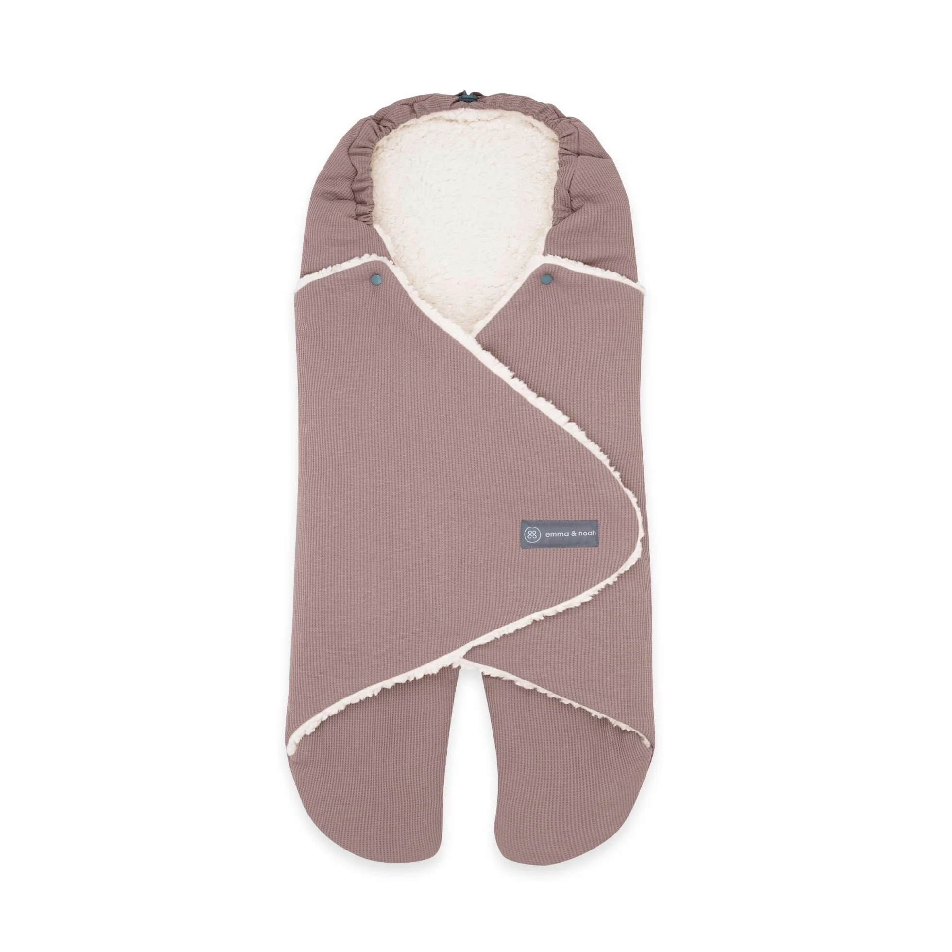 emma & noah Coperta con Piedi, 0-8 Mesi, Coperta per Ovetto, Maxi Cosi®, Seggiolino Autunno Inverno Foderato, Massima libertà di movimento (Essential Berry)