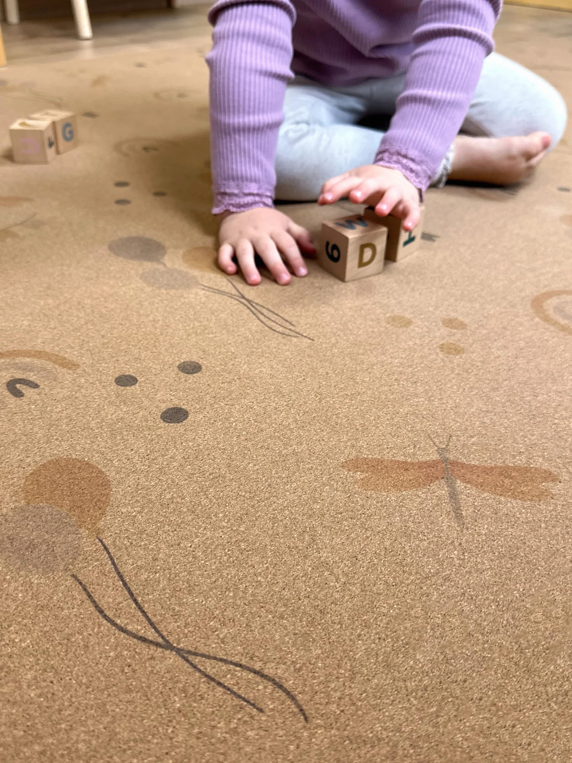 LITTLE LEMON Tappetino da gioco per bambini, in sughero e gomma naturale, 180 x 115 cm, privo di BPA e sostanze nocive, antiscivolo