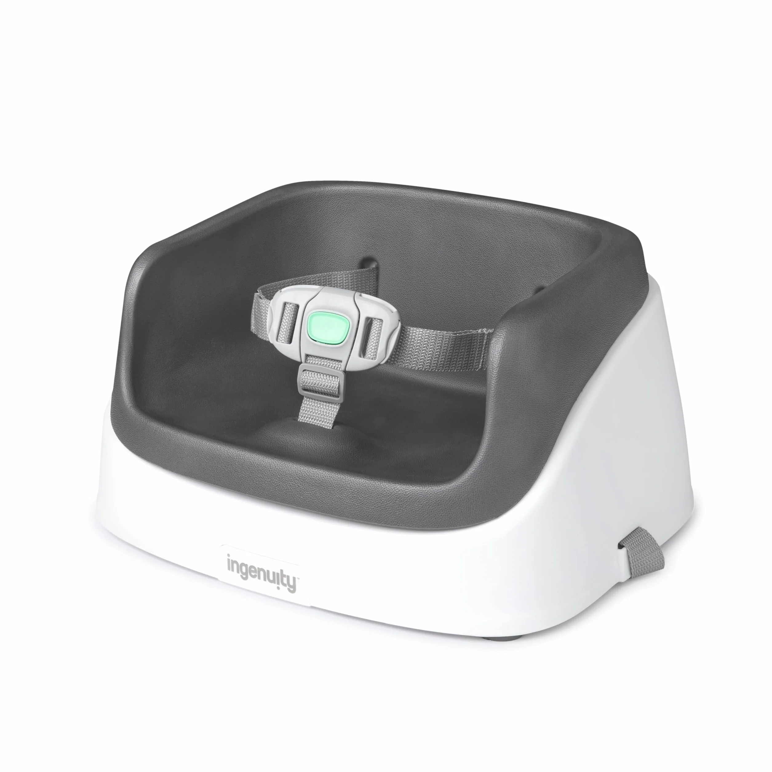 Ingenuity SmartClean Sedile di rialzo per bambini per tavolo da pranzo con cinghie di fissaggio a 3 punti, ardesia