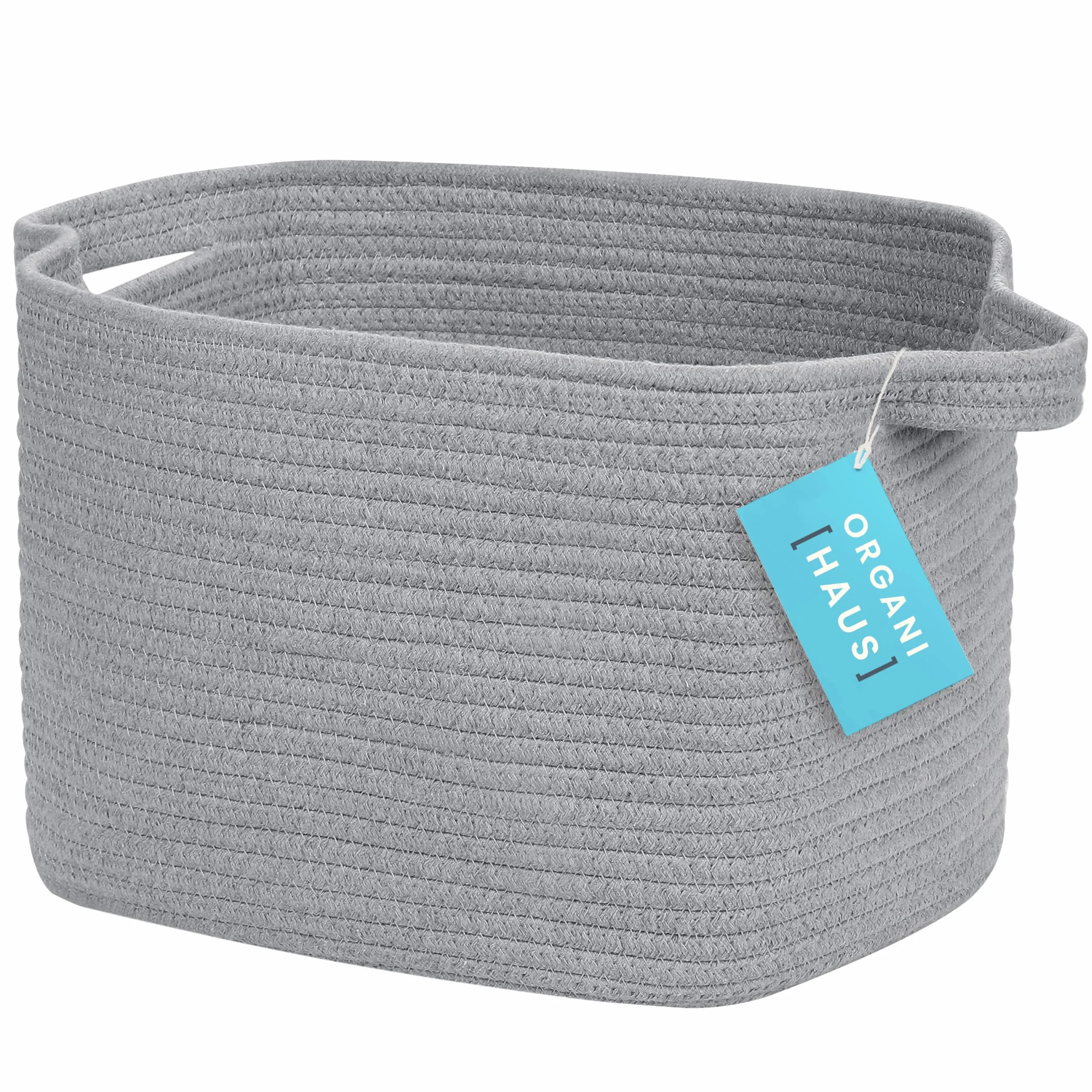 OrganiHaus Cesta Giochi Bambini in Tessuto Grigio, Cesta Porta Giochi- Cestino Portaoggetti Decorativo per Bambini, Cesto Portagiochi, Cesto Portabiancheria Bambini, 35 x 28 x 23 cm